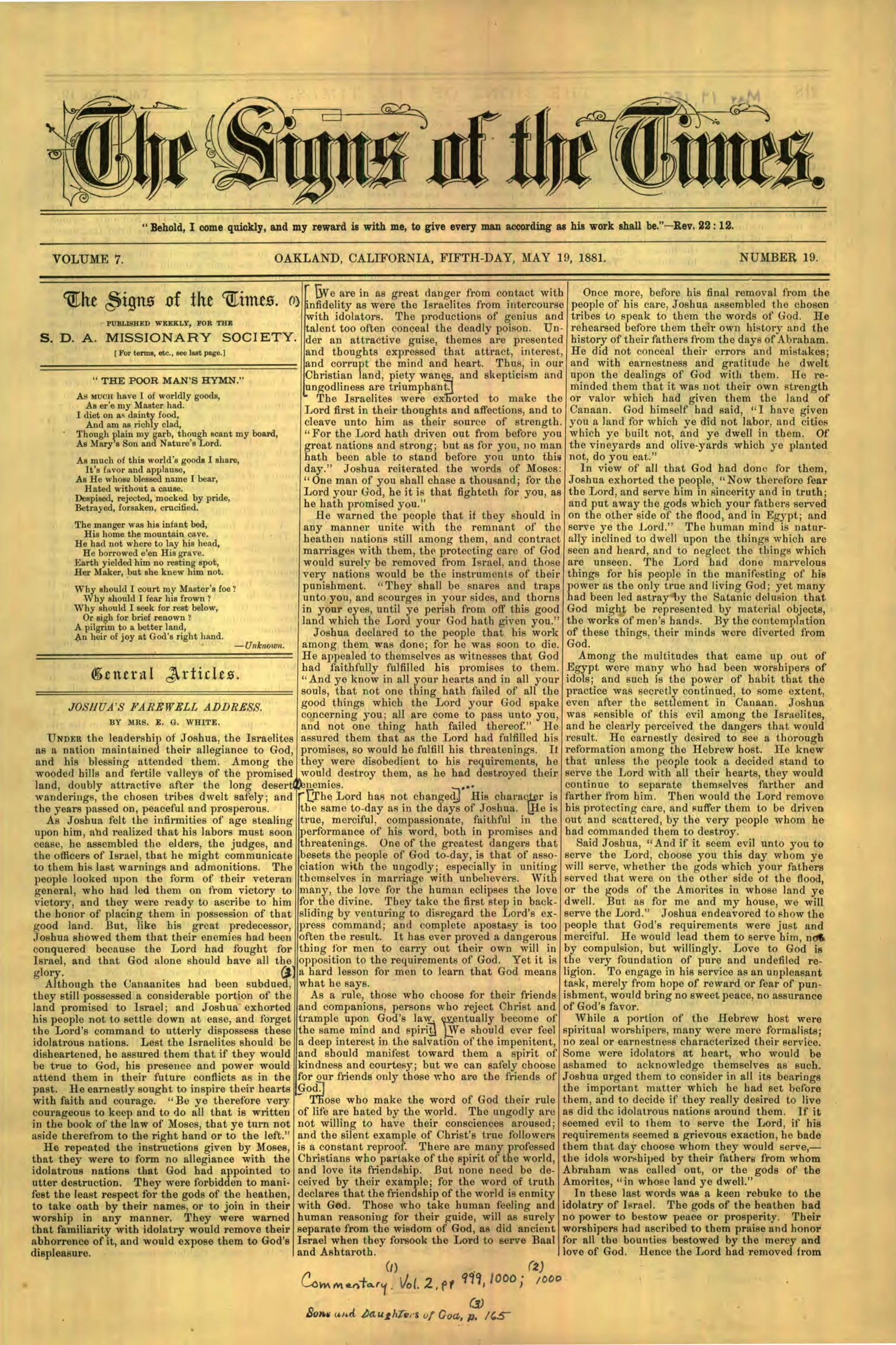 Vol. 7, No. 19.