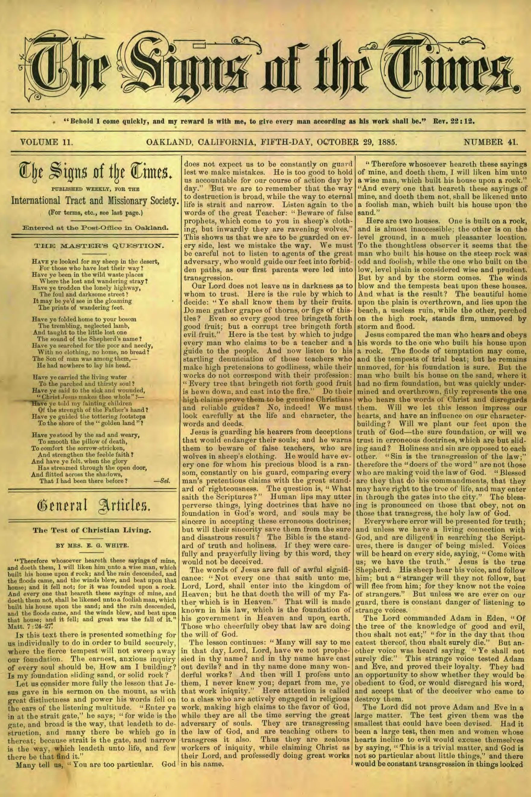 Vol. 11, No. 41.