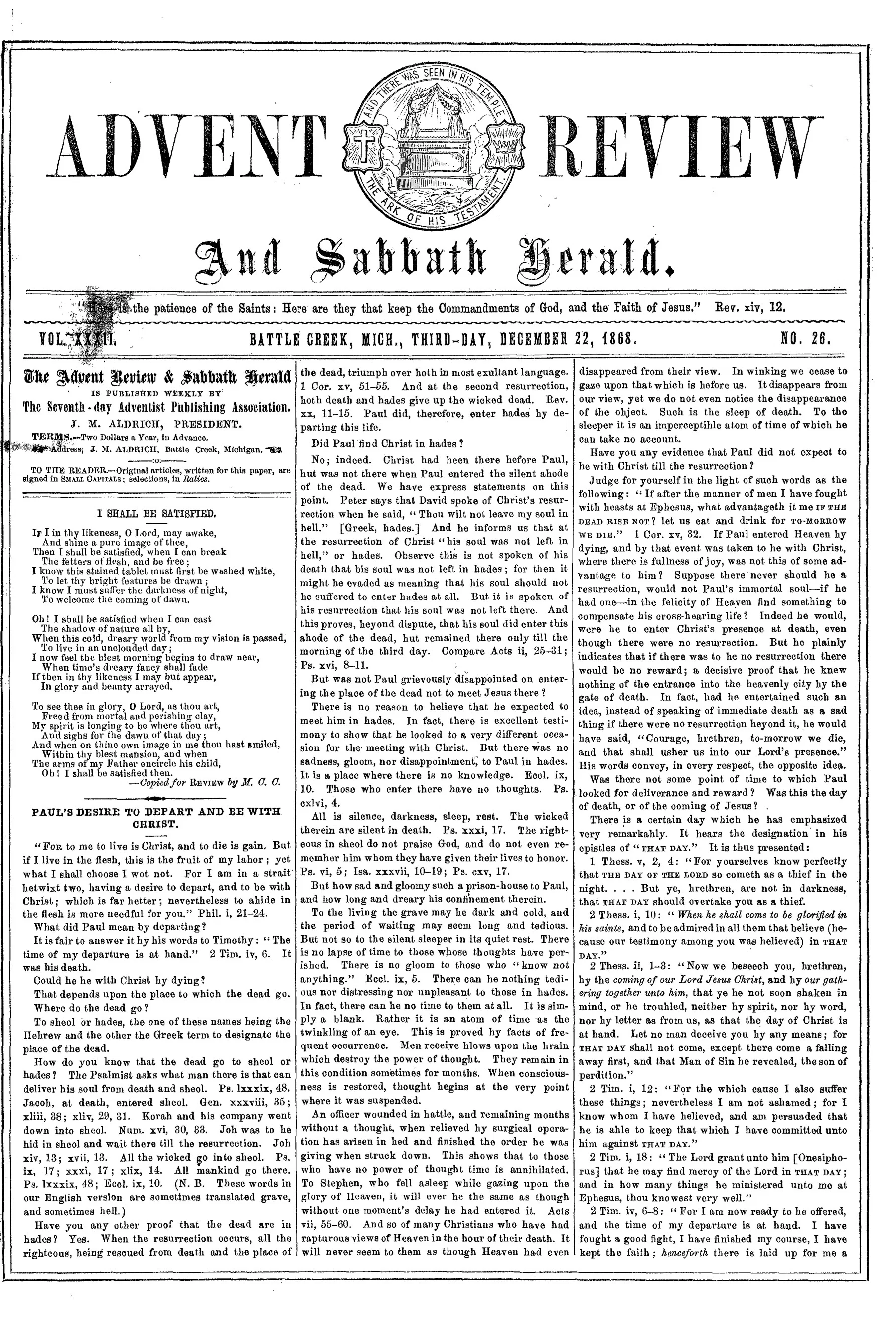 Vol. 32, No. 26.