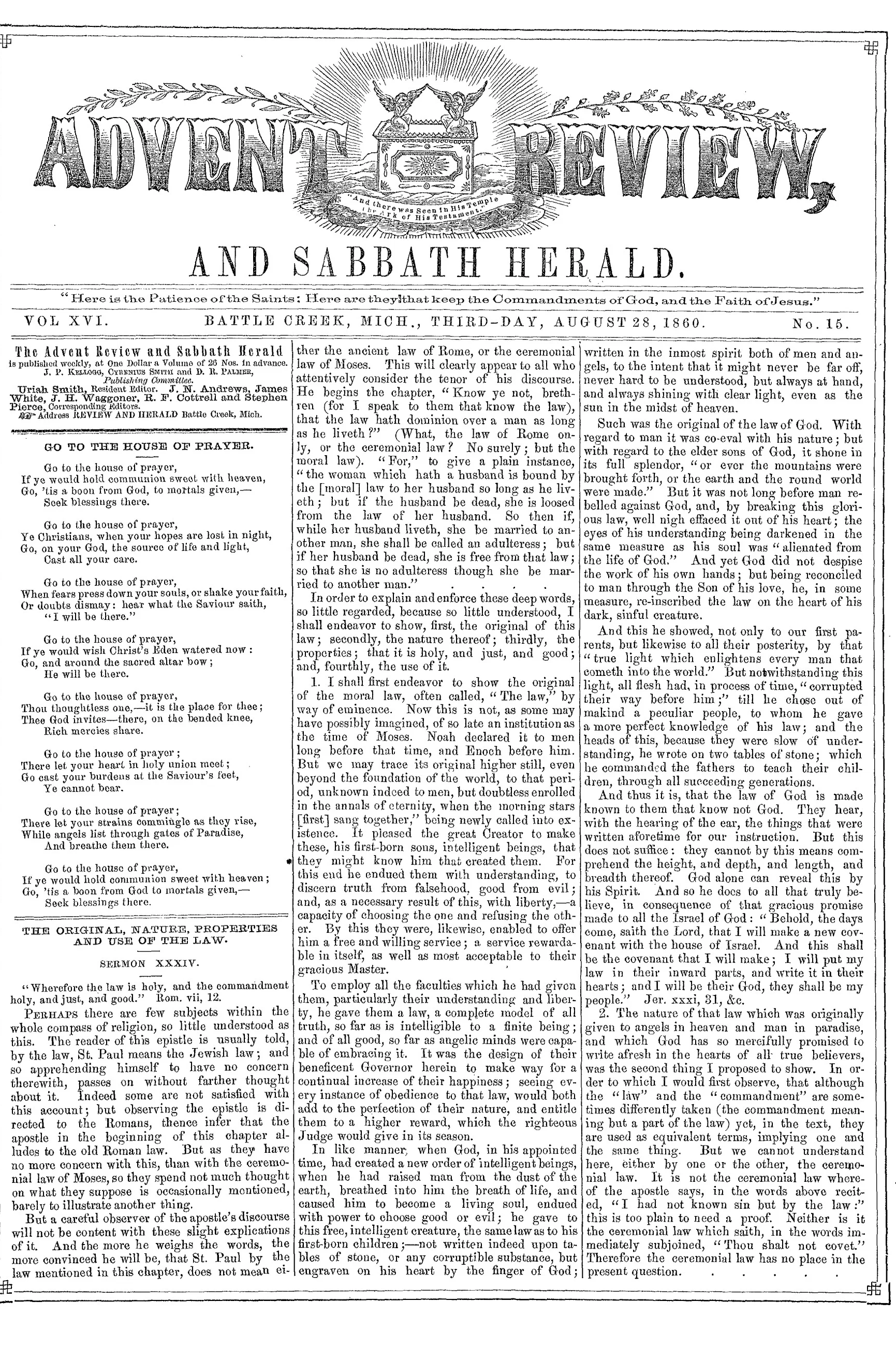 Vol. 16, No. 15.