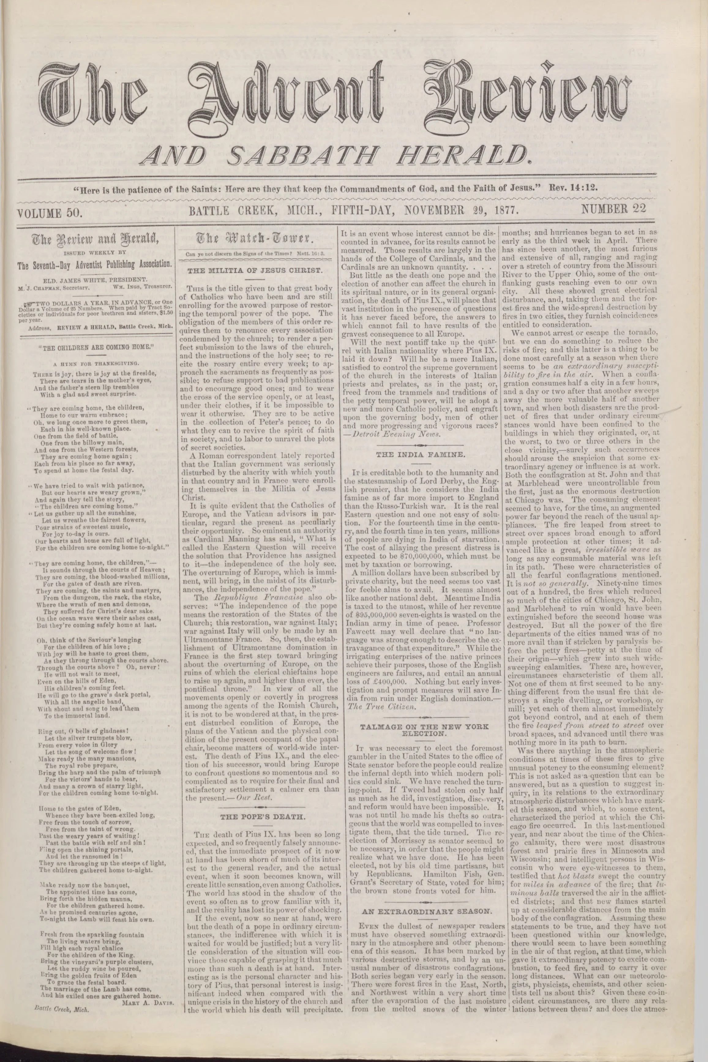 Vol. 50, No. 22.