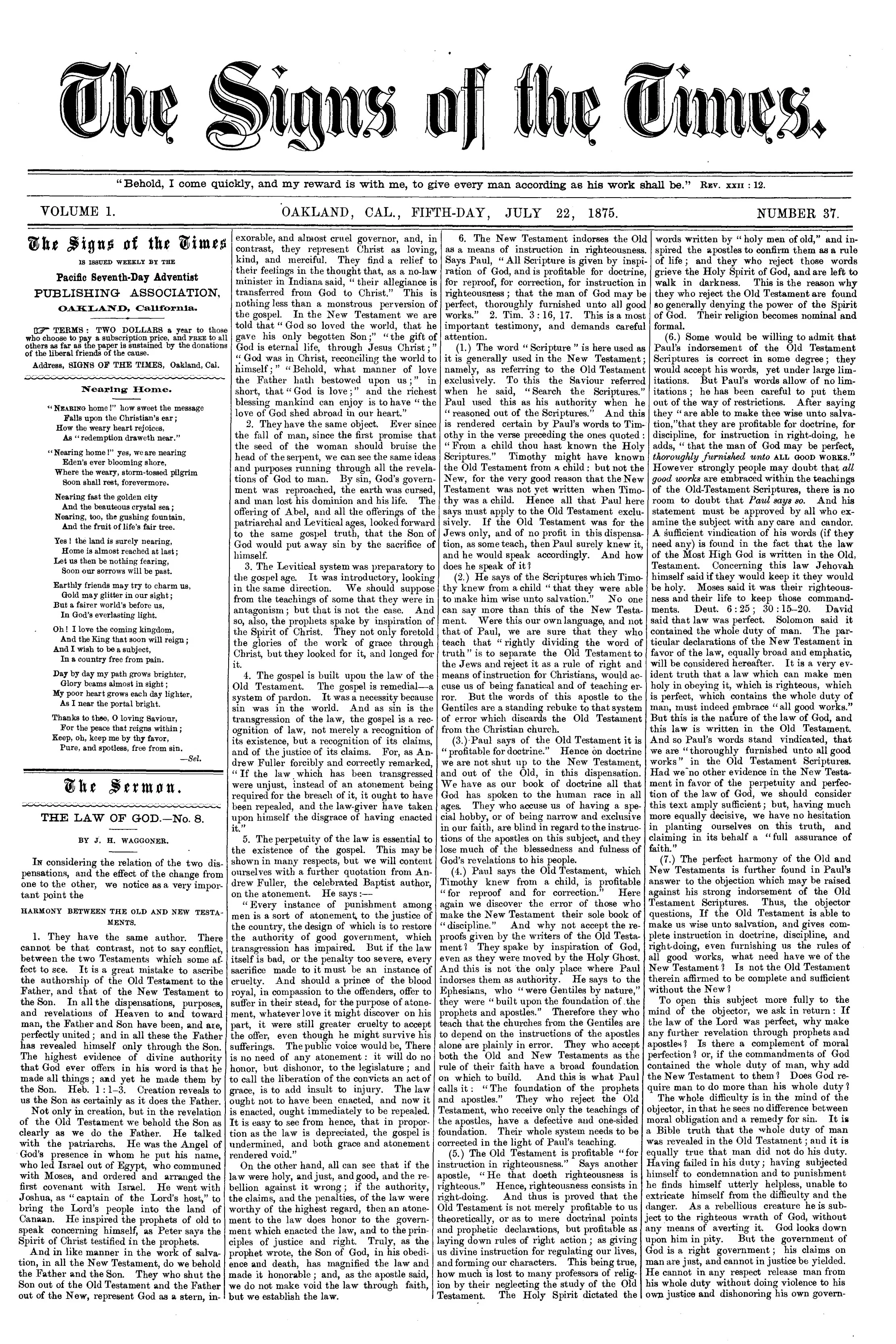 Vol. 1, No. 37.