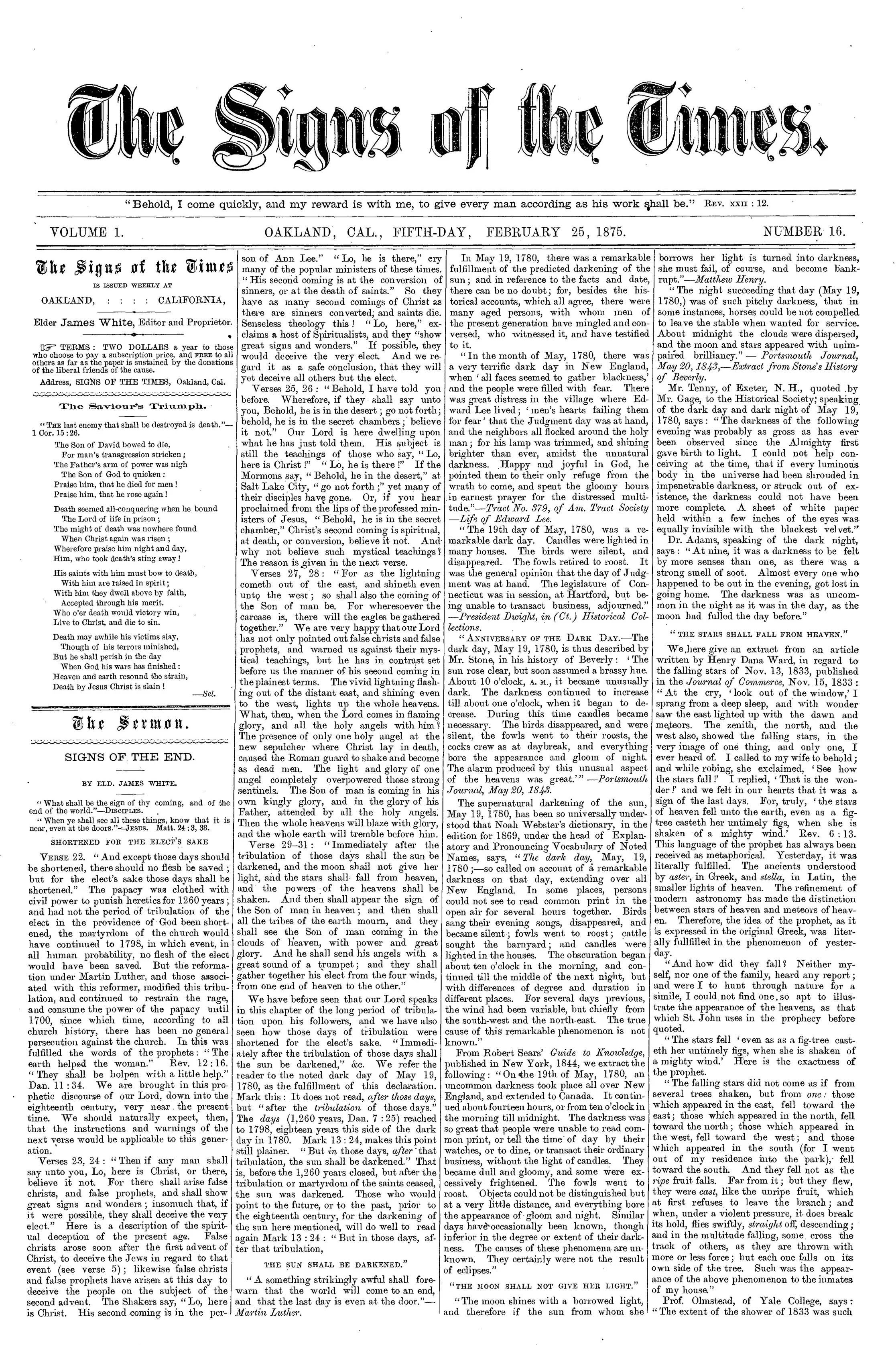 Vol. 1, No. 16.