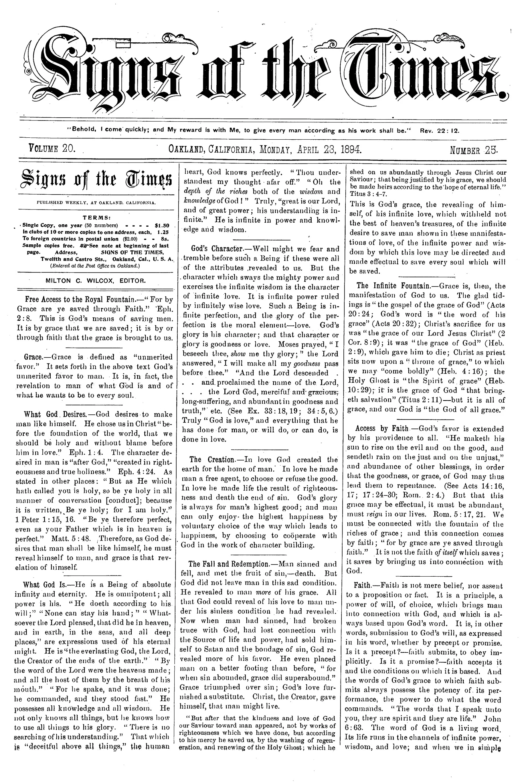 Vol. 20, No. 25.