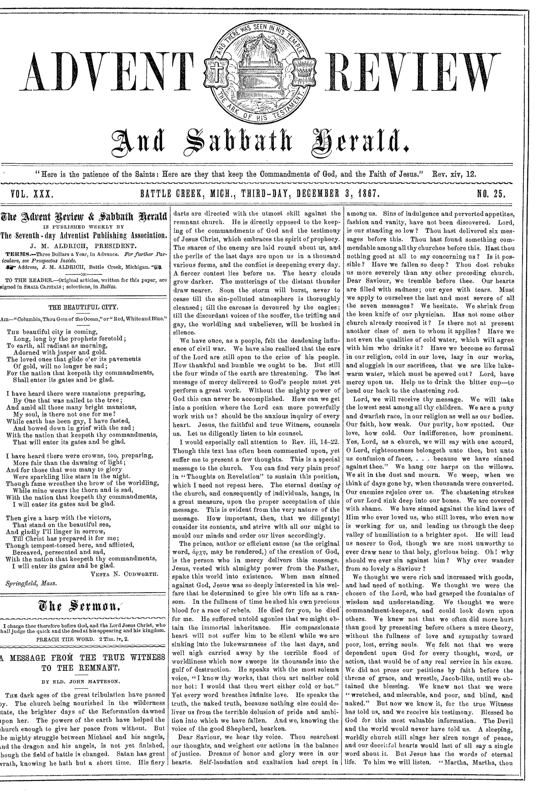 Vol. 30, No. 25.