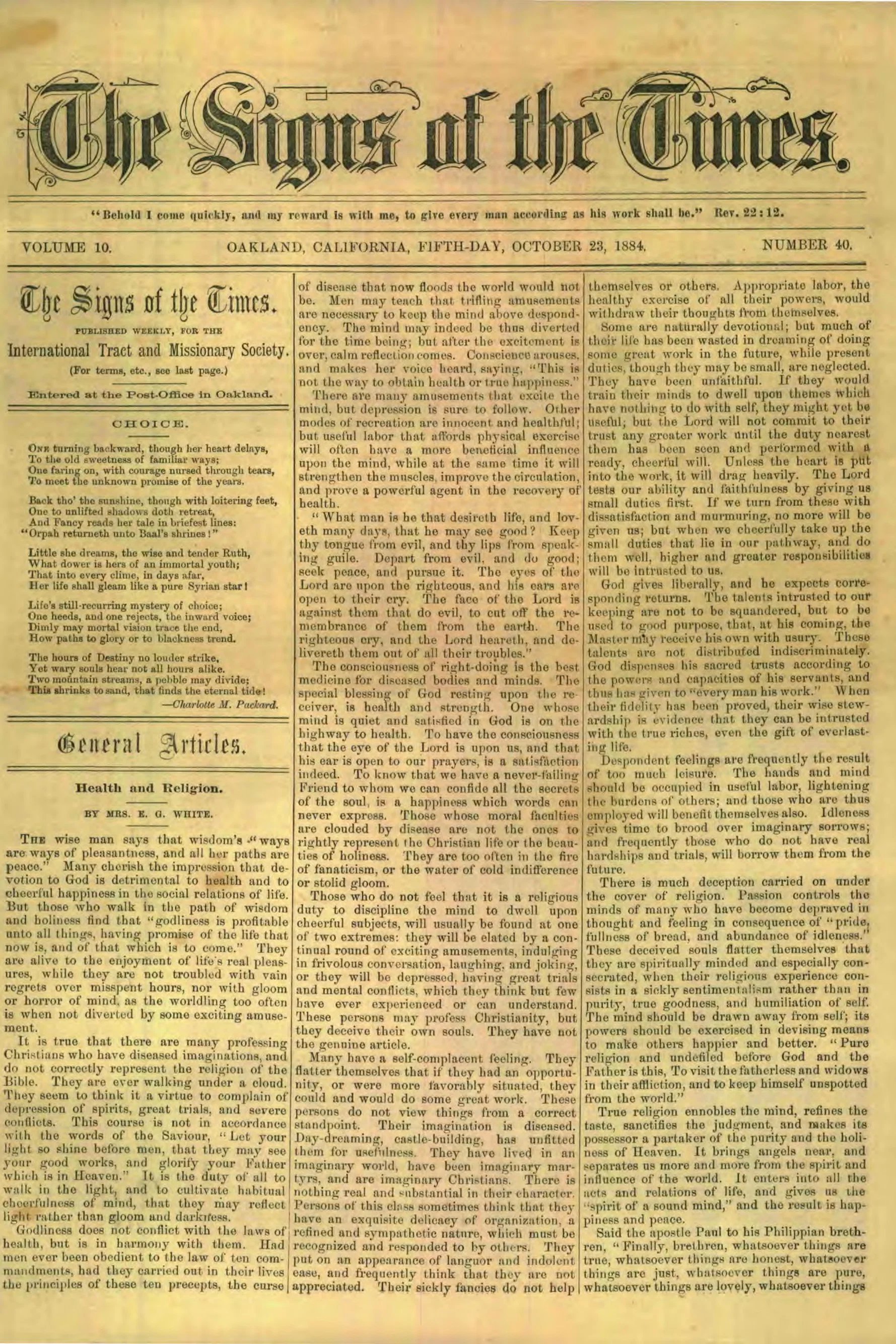 Vol. 10, No. 40.