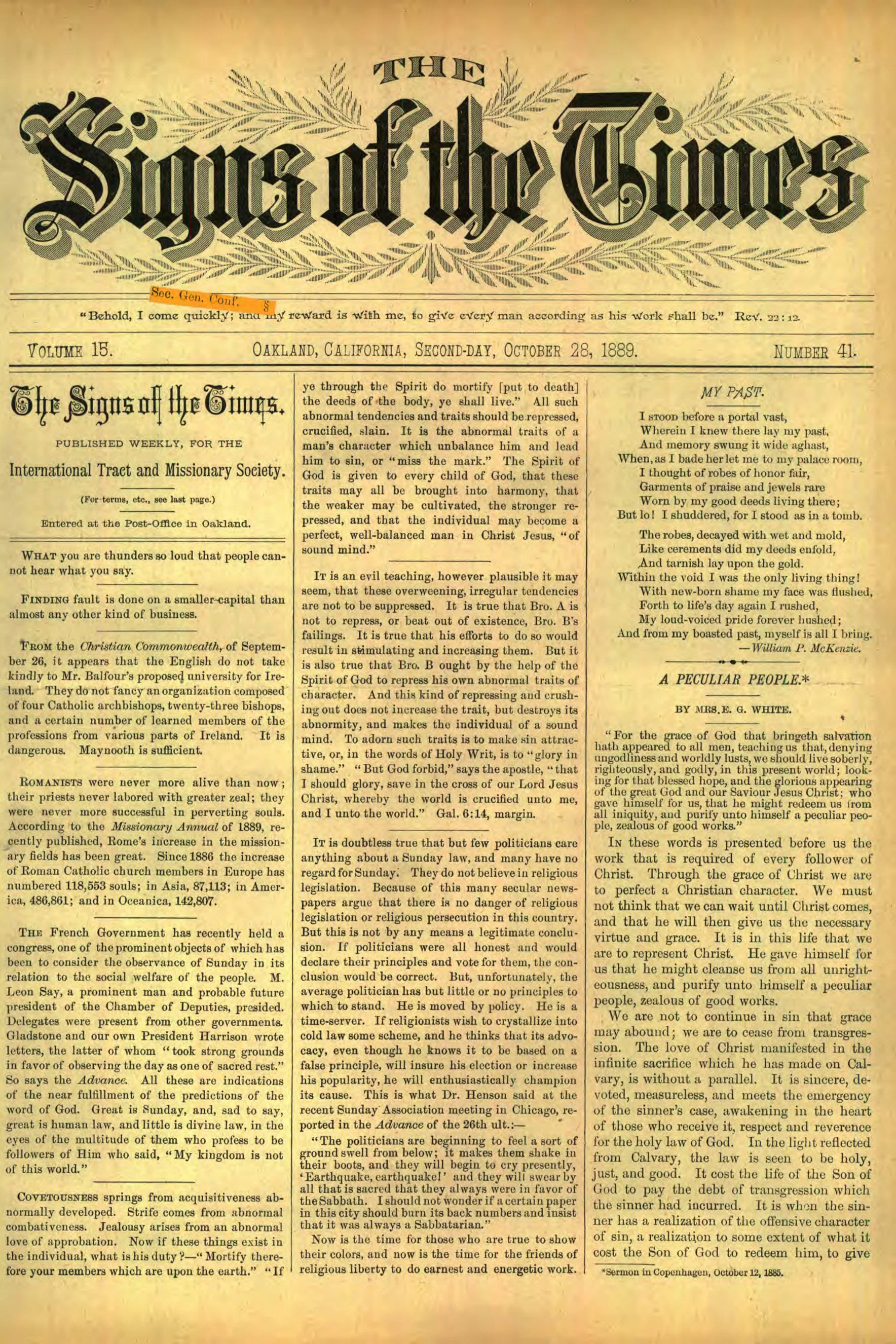 Vol. 15, No. 41.