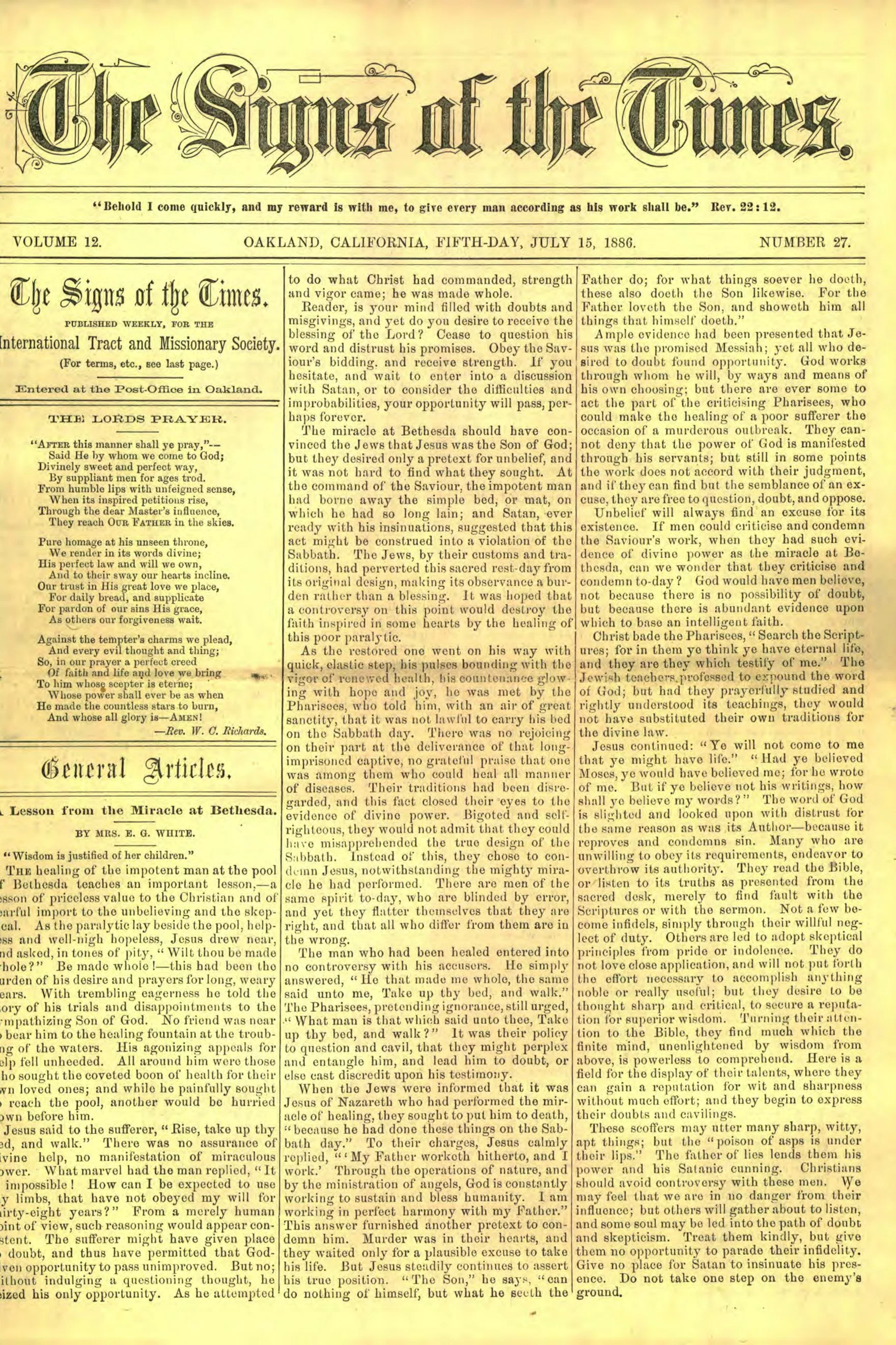 Vol. 12, No. 27.