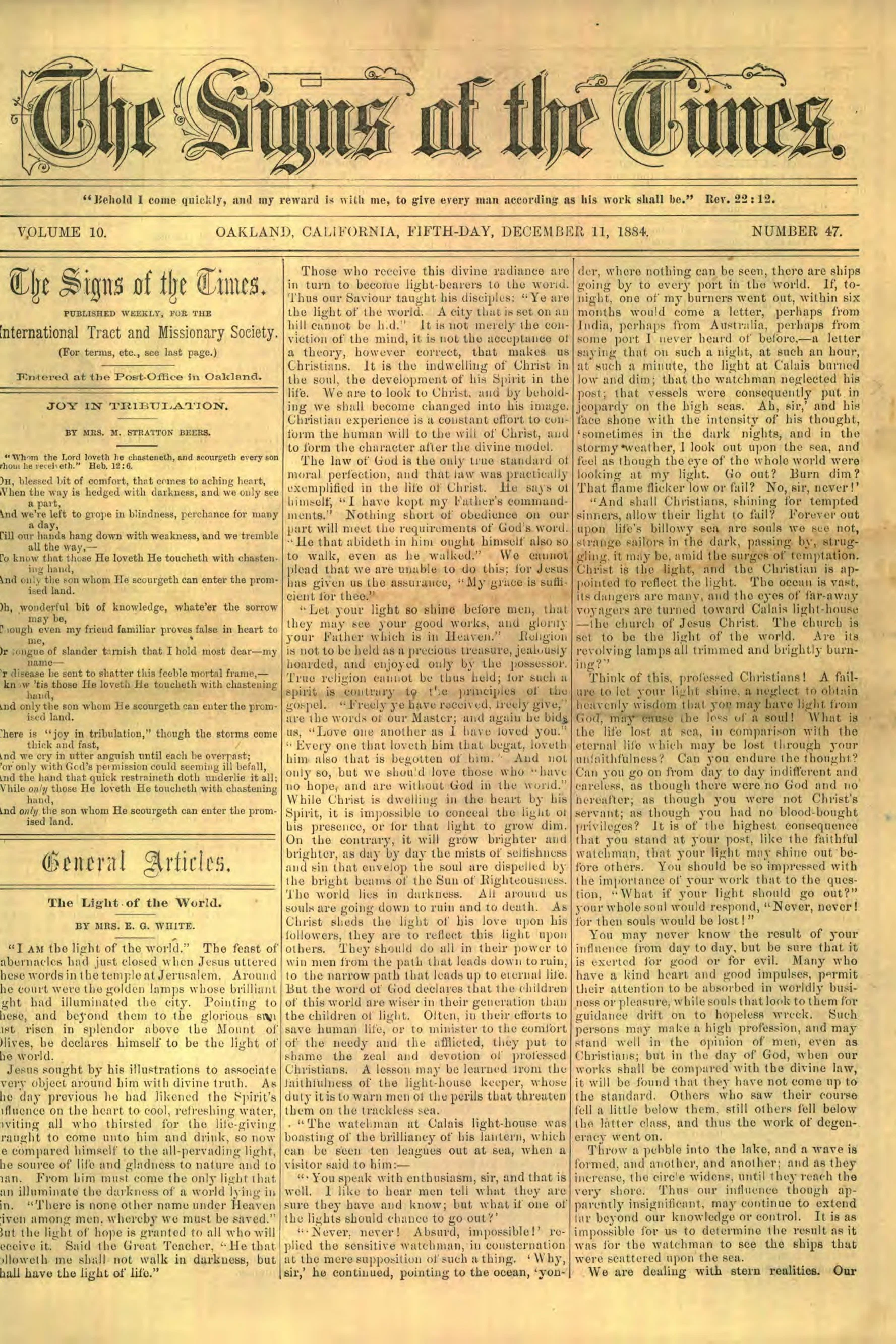 Vol. 10, No. 47.