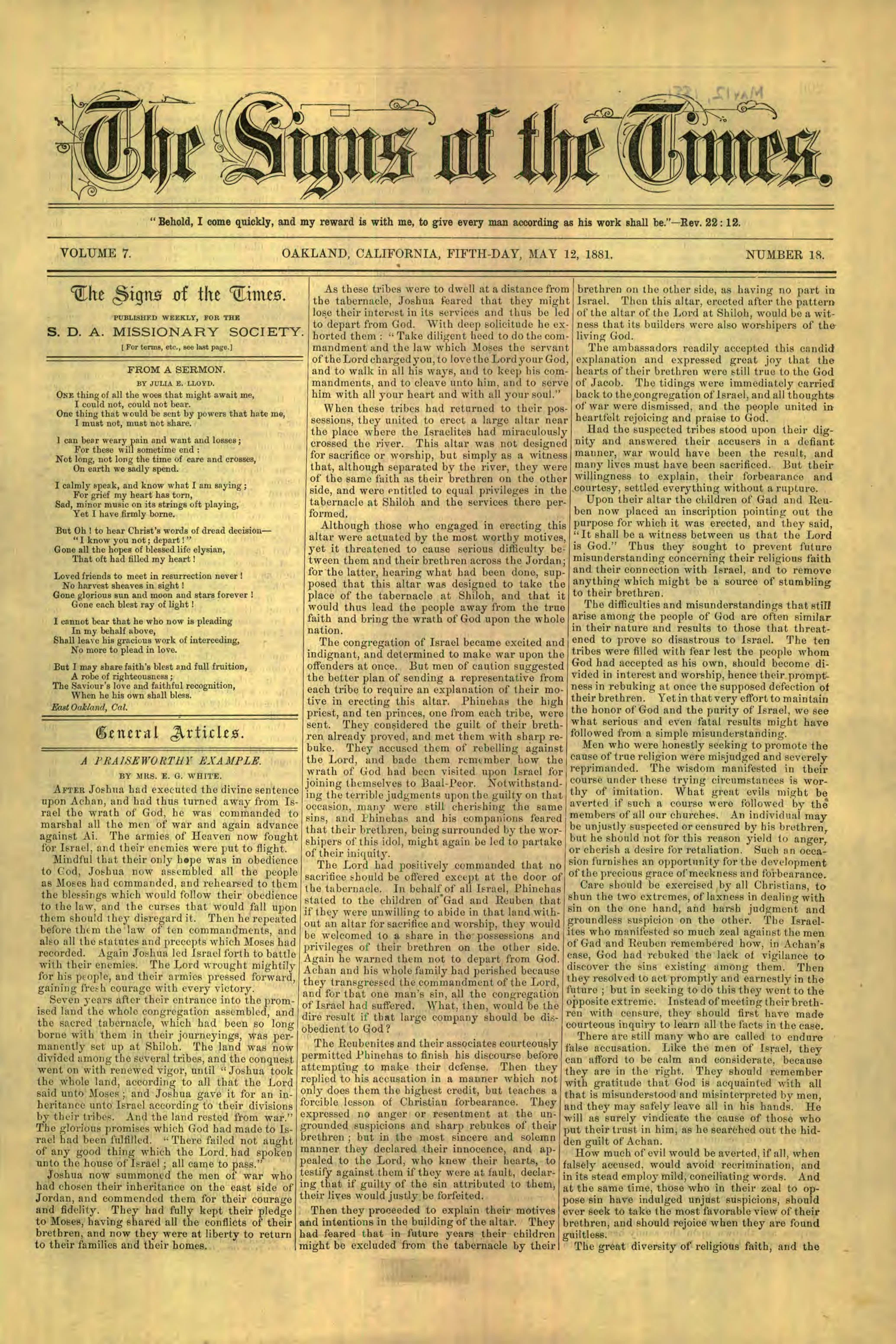 Vol. 7, No. 18.