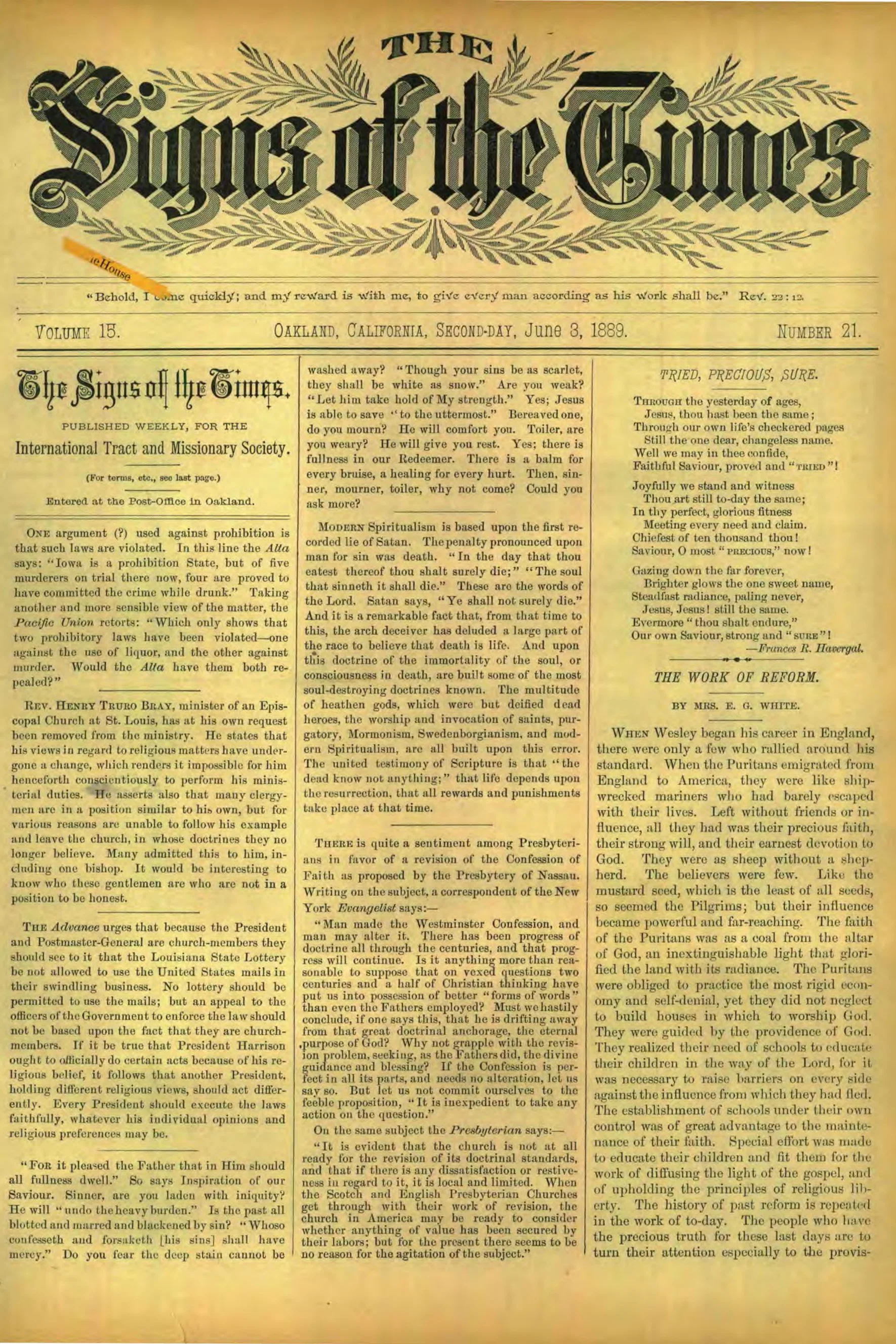 Vol. 15, No. 21.