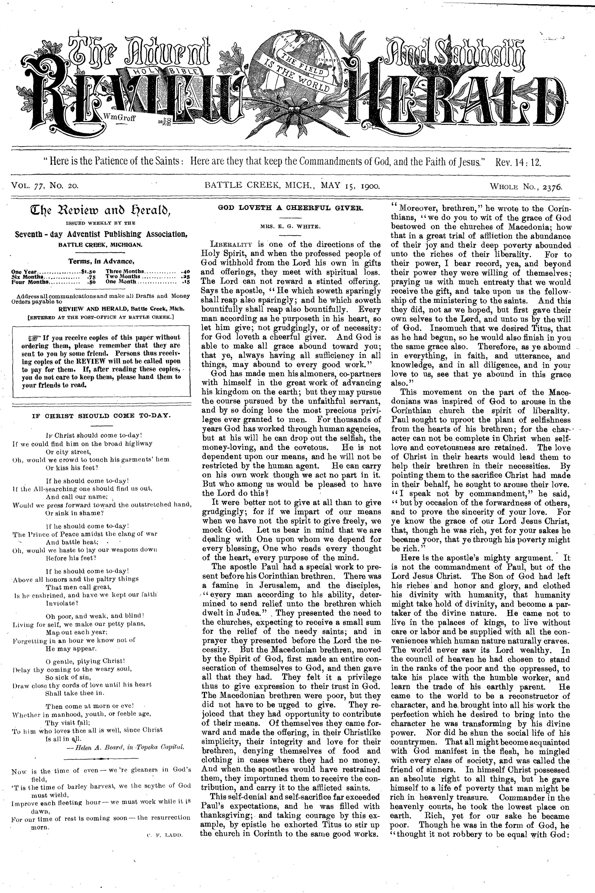Vol. 77, No. 20.
