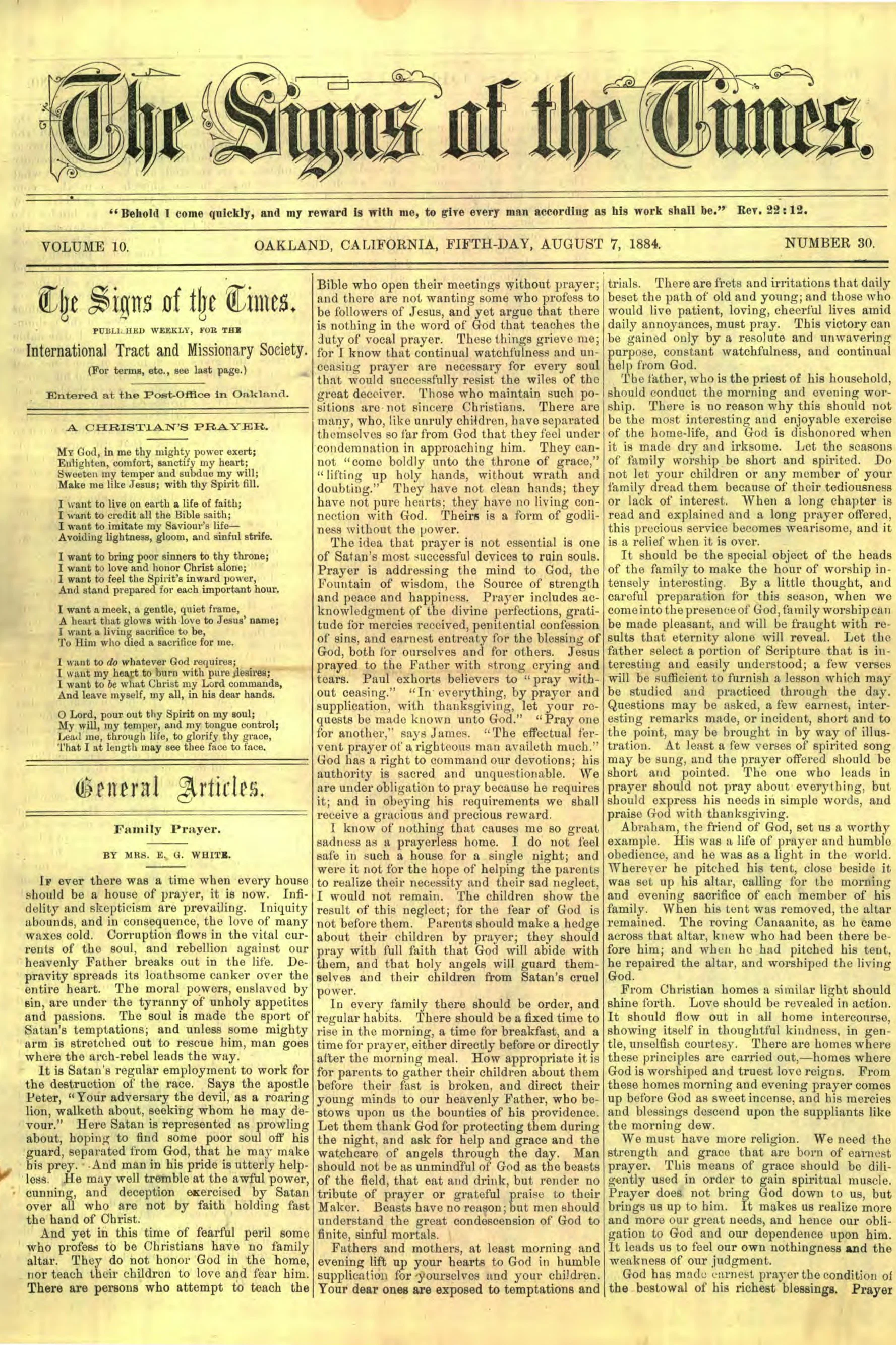Vol. 10, No. 30.
