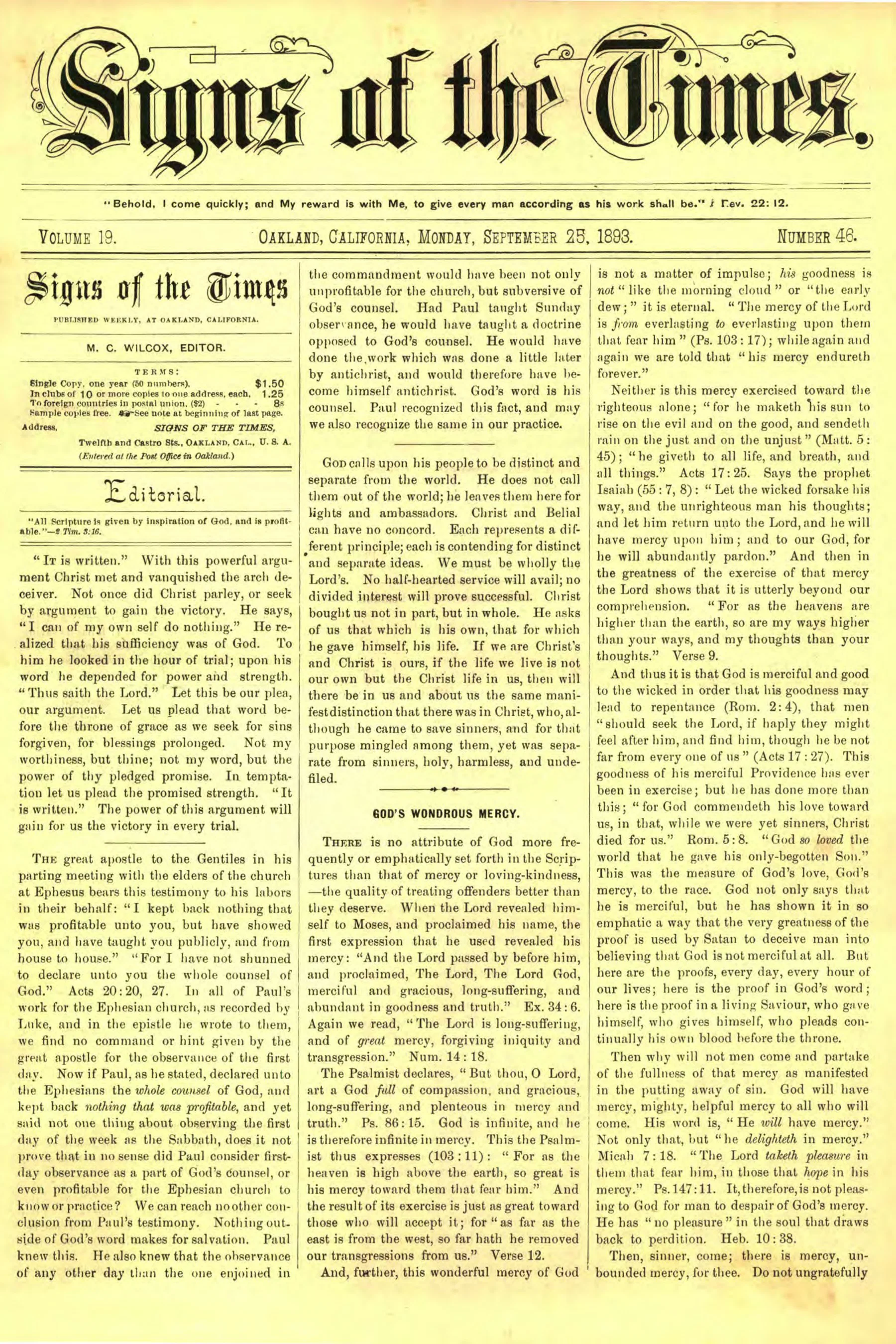 Vol. 19, No. 46.