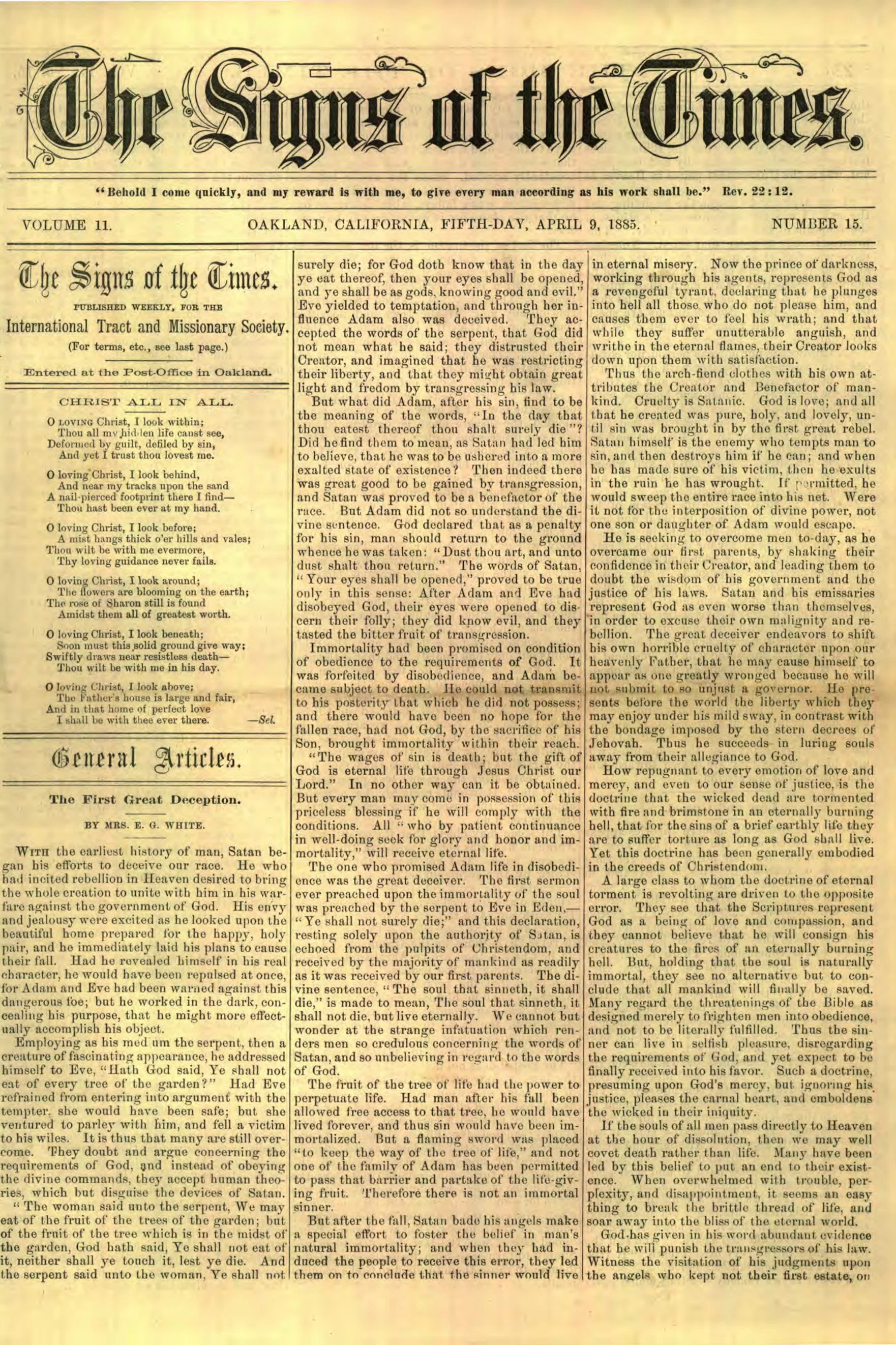 Vol. 11, No. 15.
