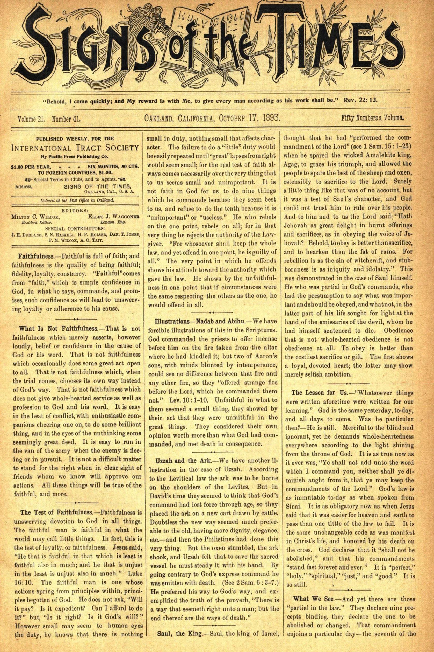 Vol. 21, No. 41.