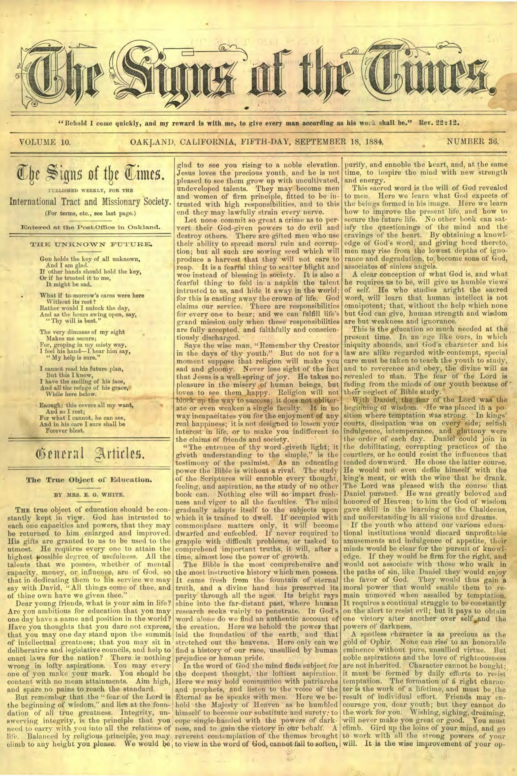 Vol. 10, No. 36.