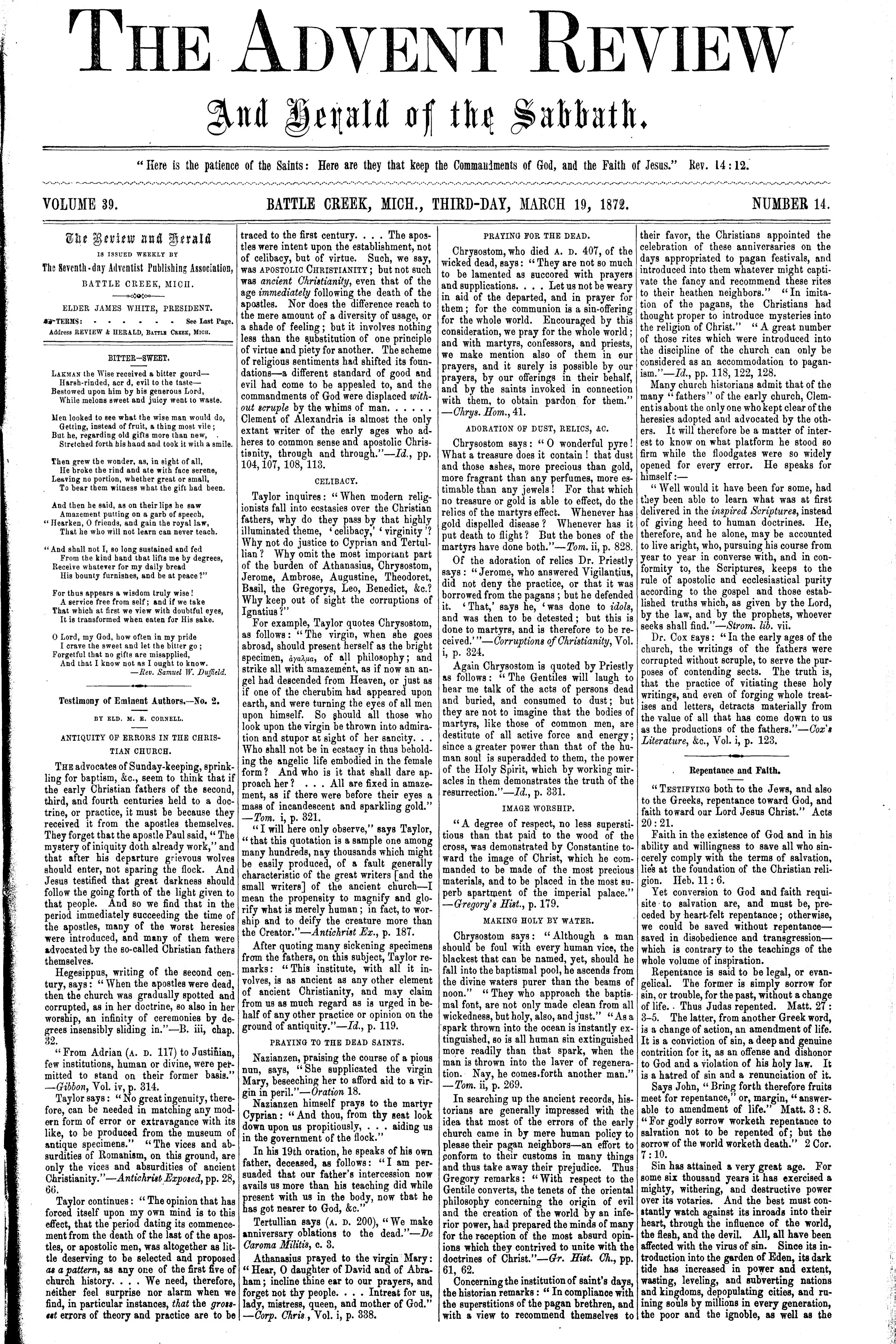 Vol. 39, No. 14.