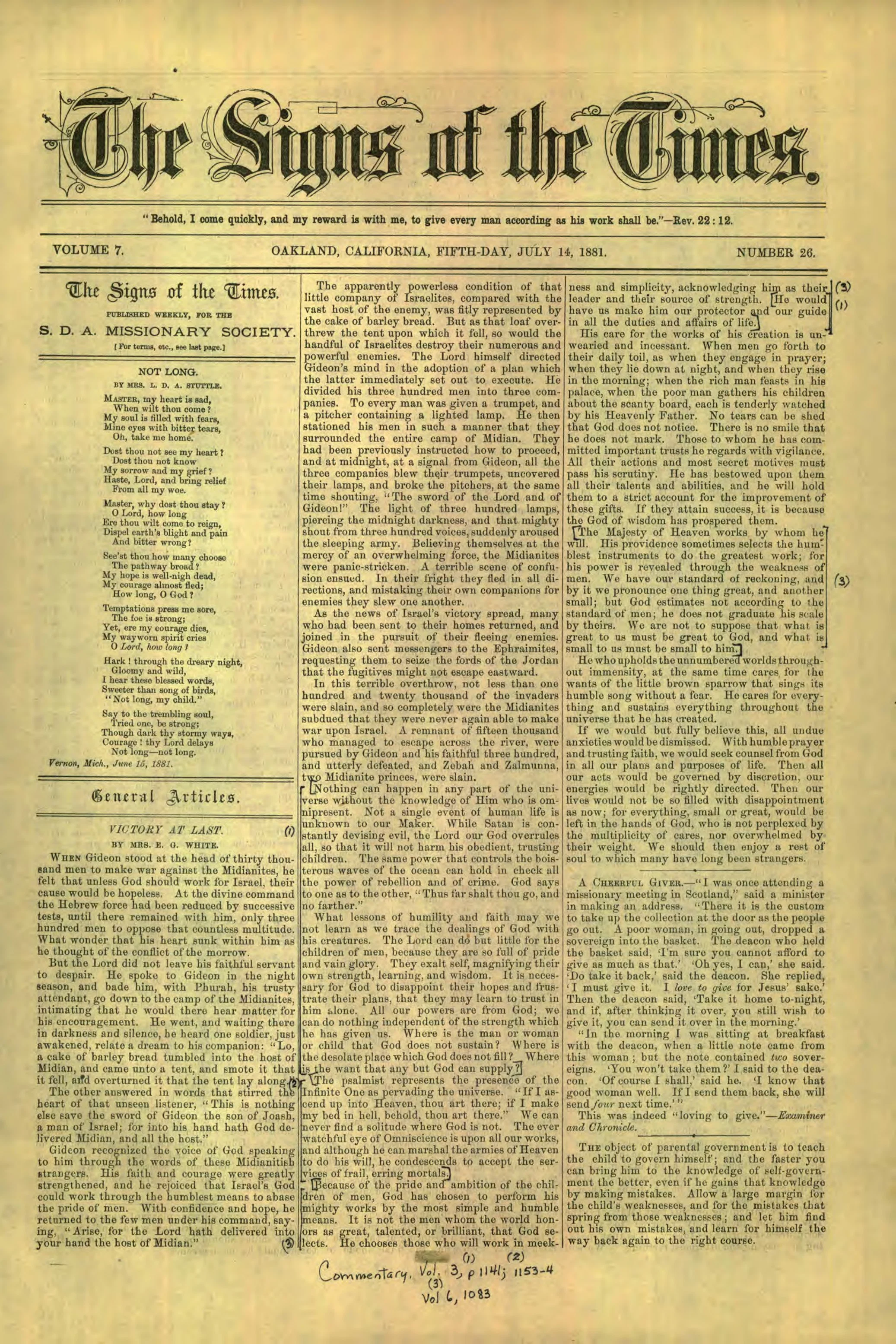 Vol. 7, No. 26.