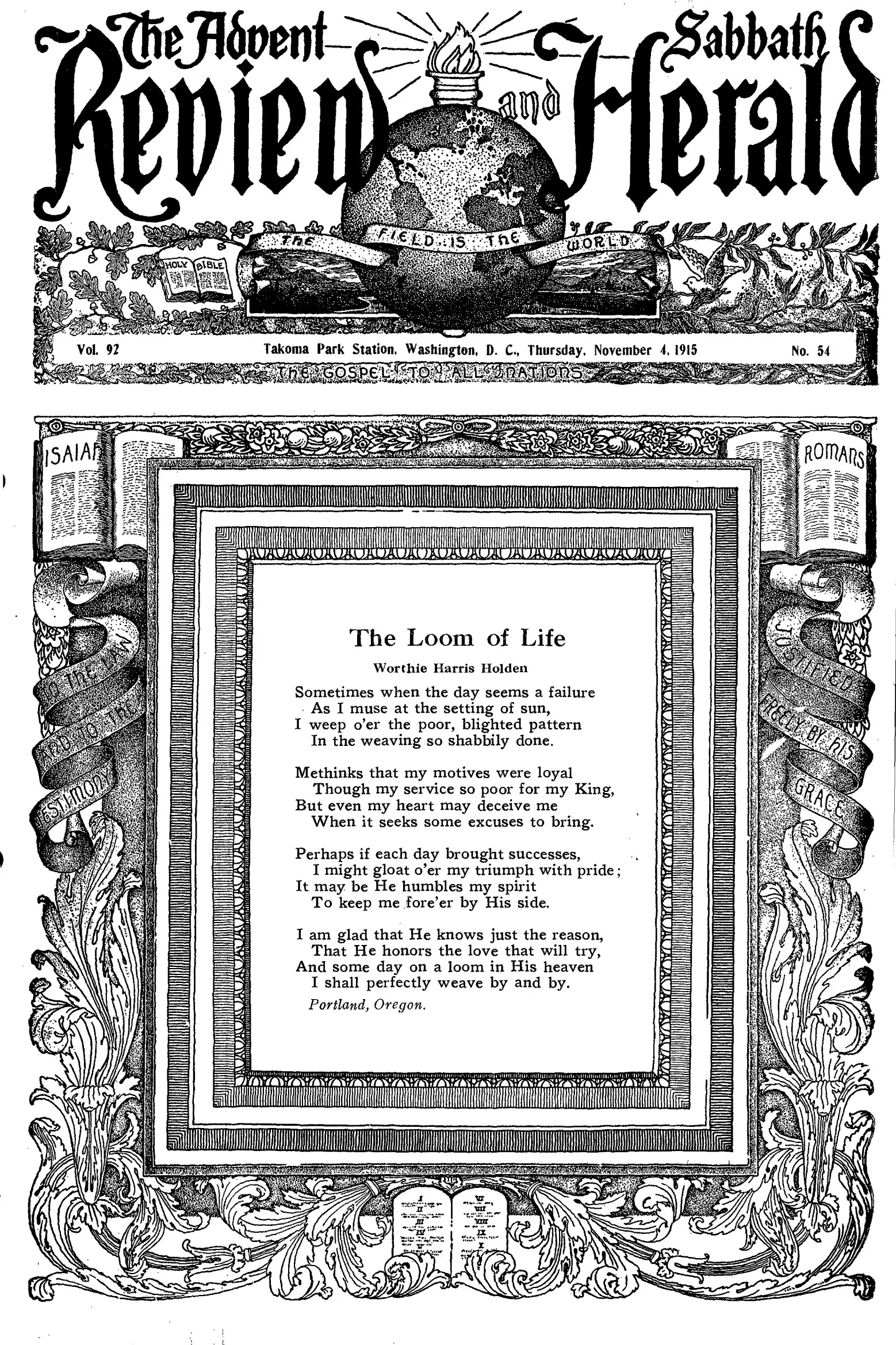 Vol. 92, No. 54.