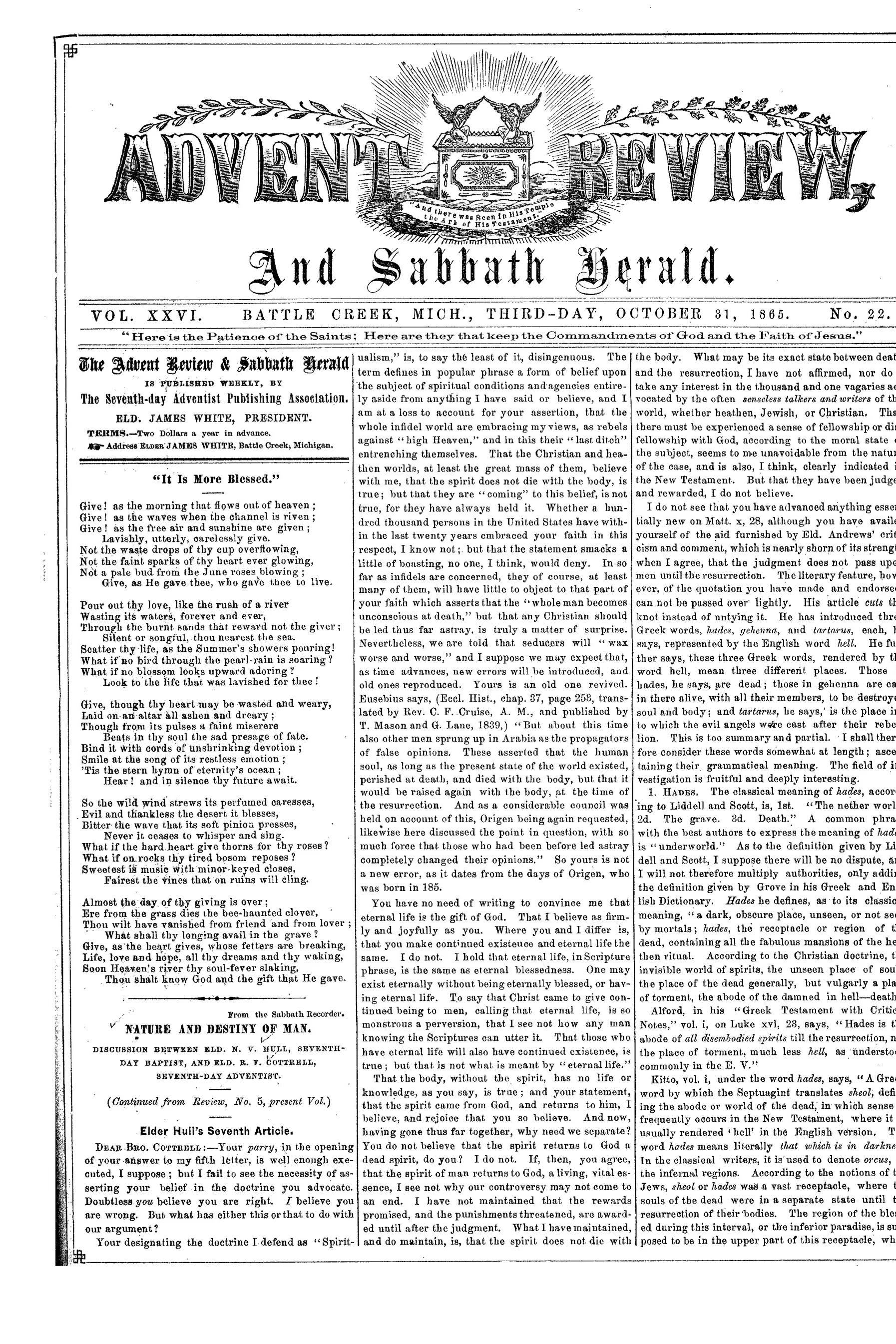 Vol. 26, No. 22.