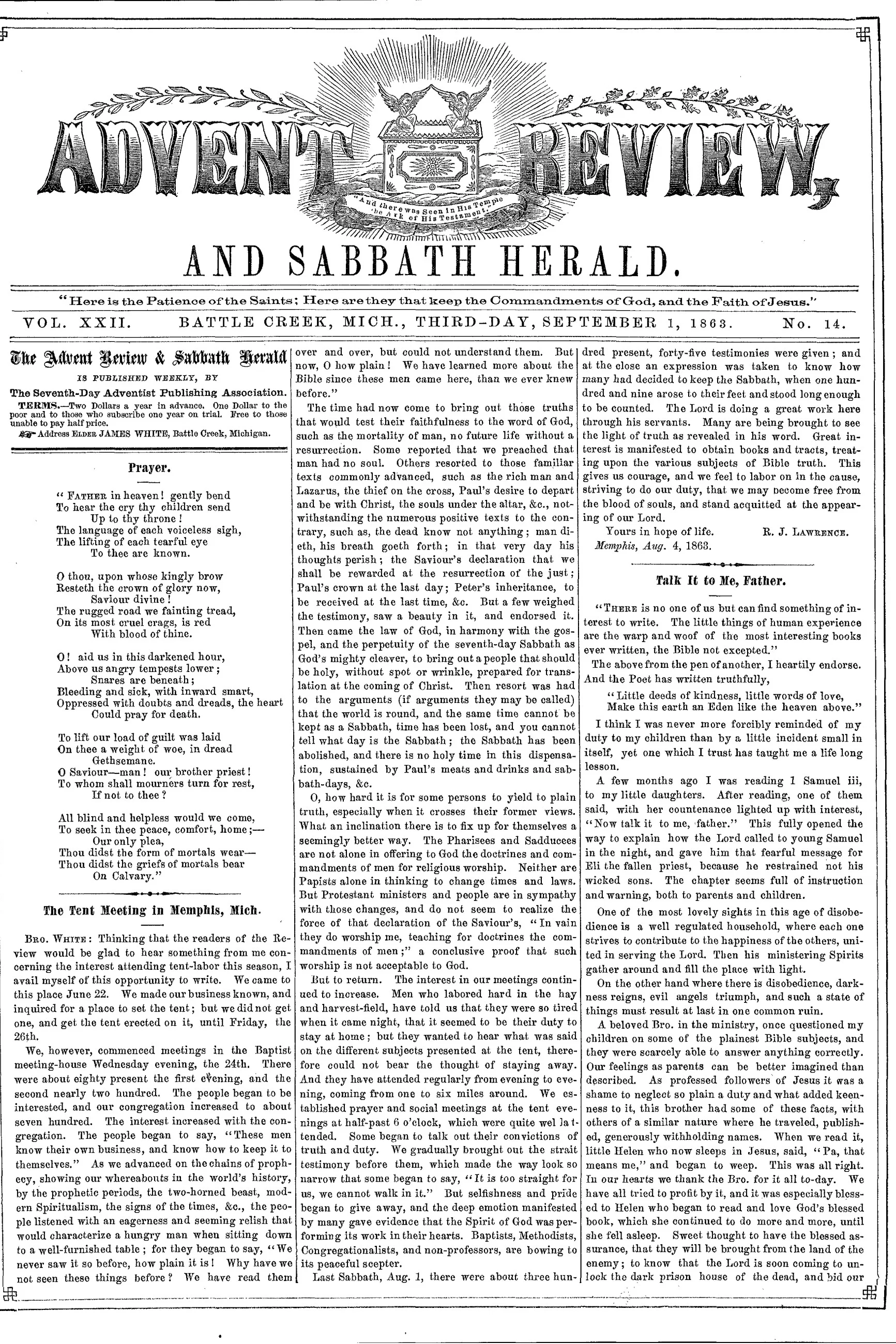 Vol. 22, No. 14.