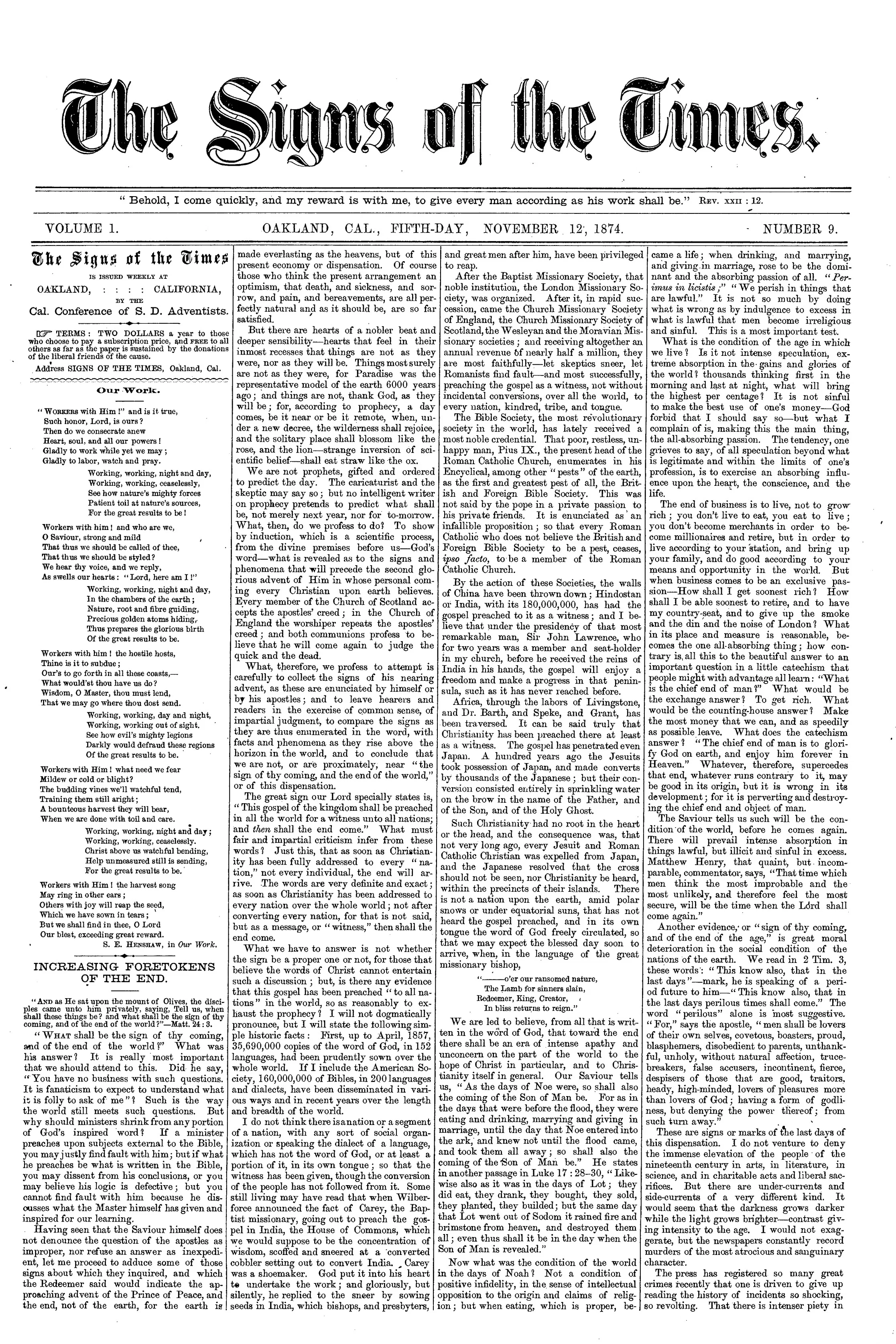 Vol. 1, No. 9.
