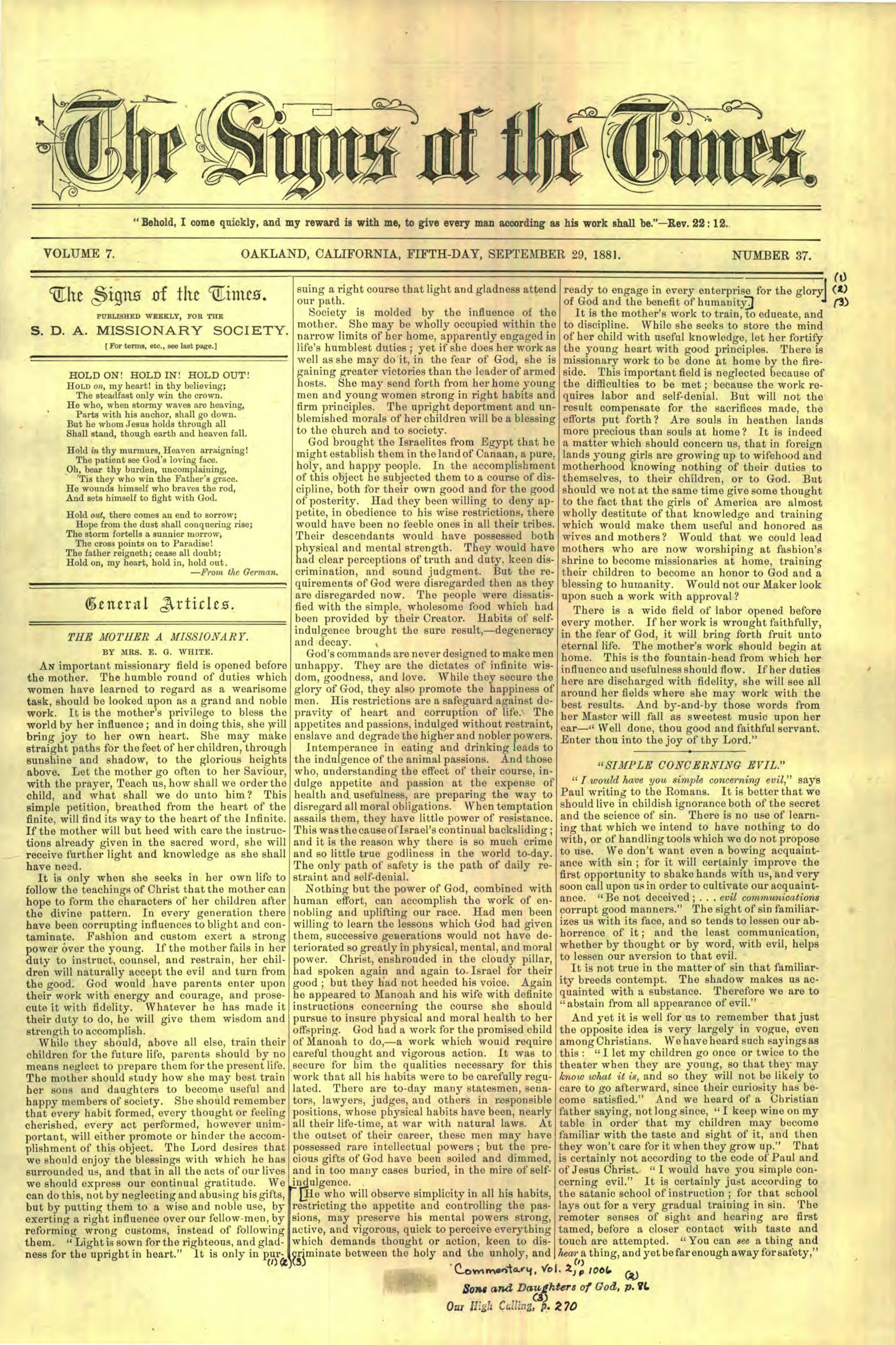 Vol. 7, No. 37.