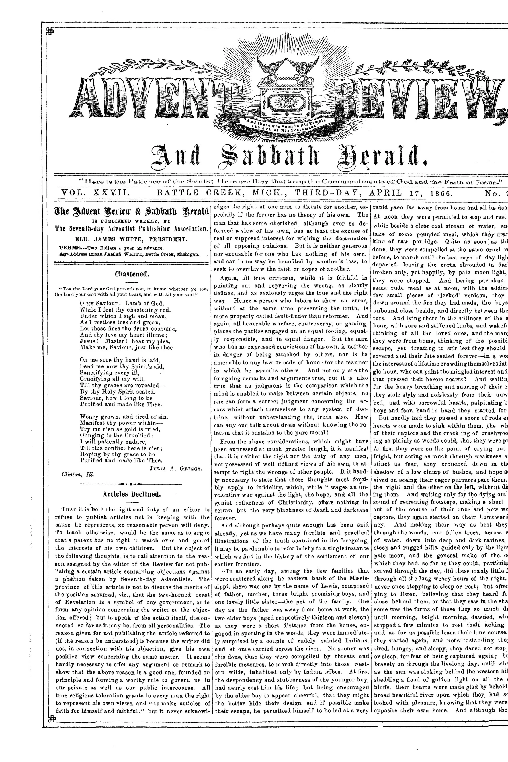 Vol. 27, No. 20.