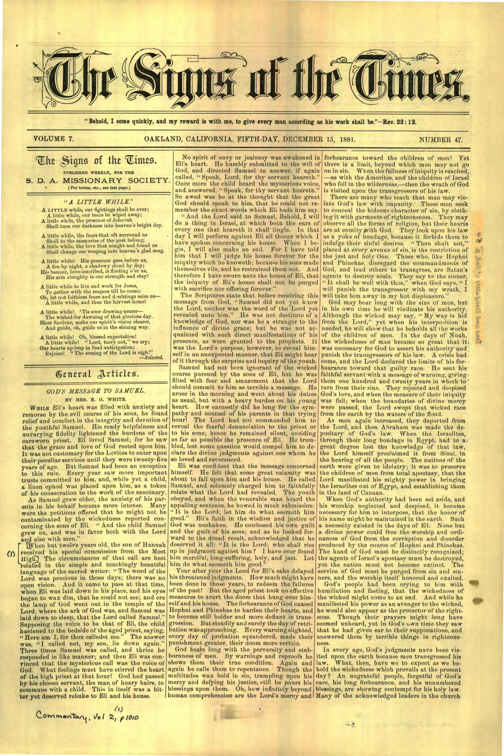 Vol. 7, No. 47.
