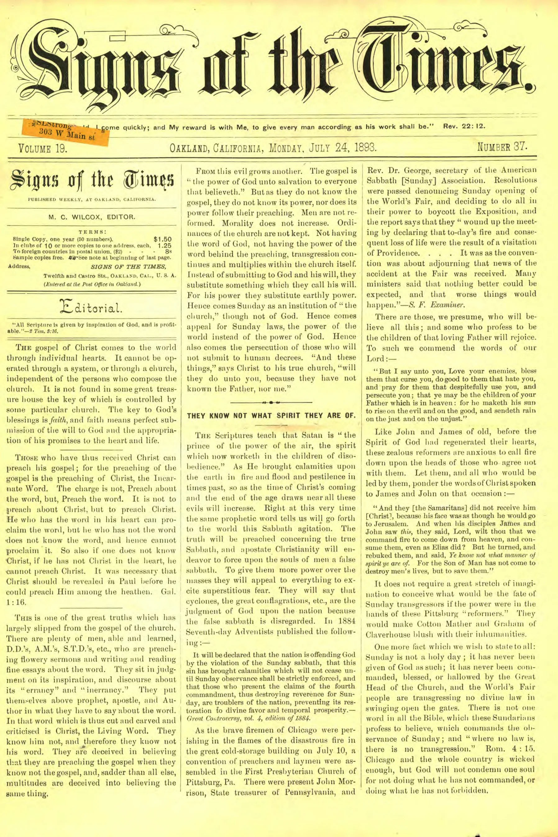 Vol. 19, No. 37.