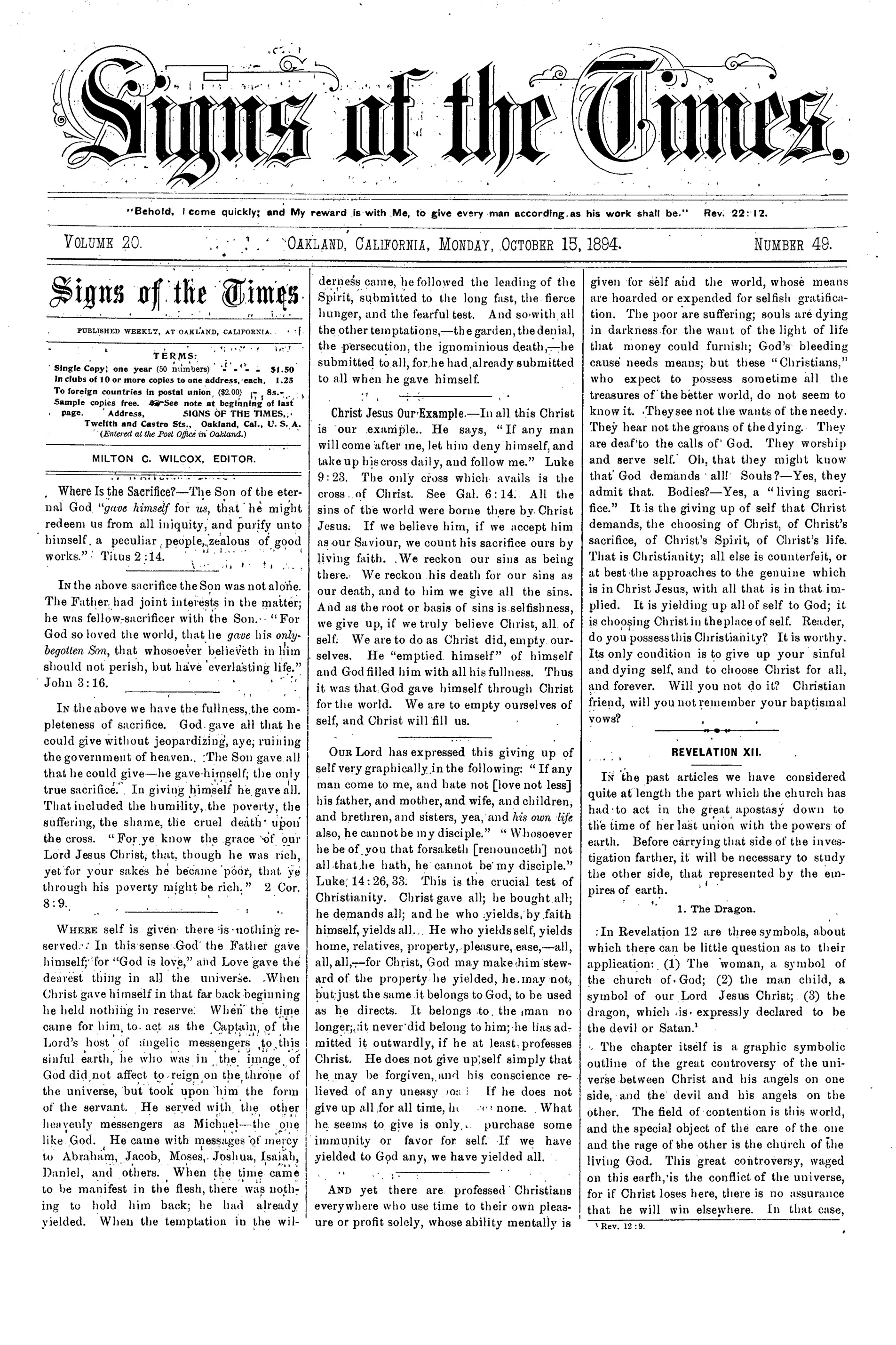 Vol. 20, No. 49.