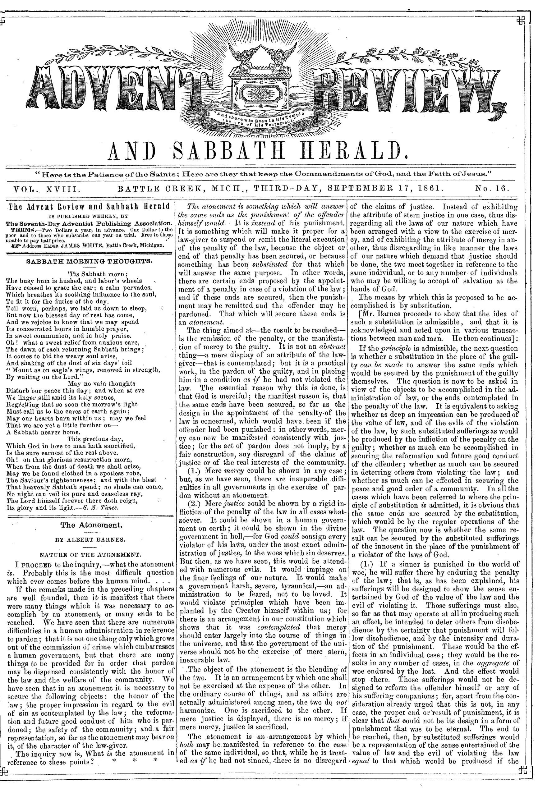 Vol. 18, No. 16.