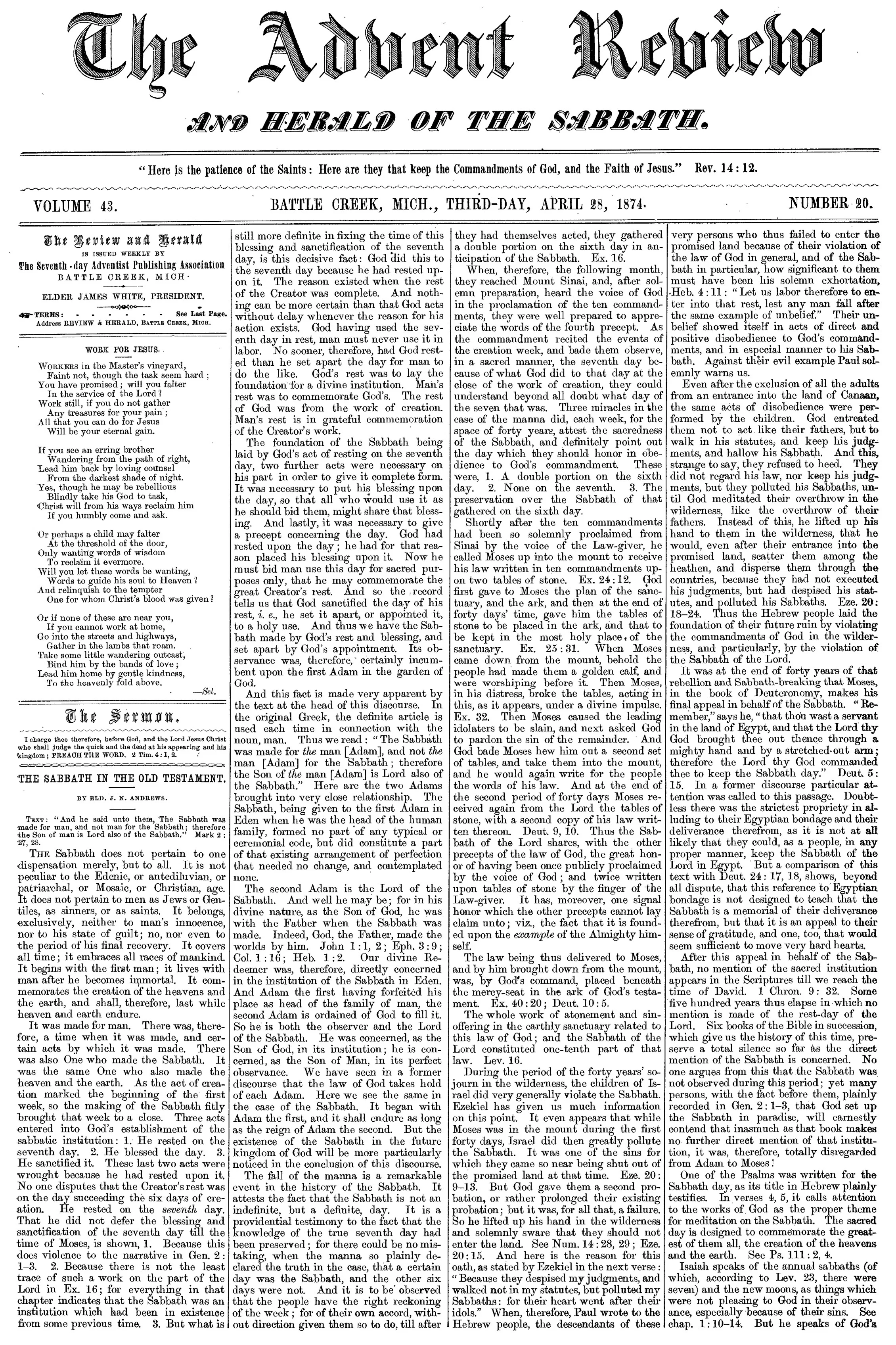 Vol. 43, No. 20.