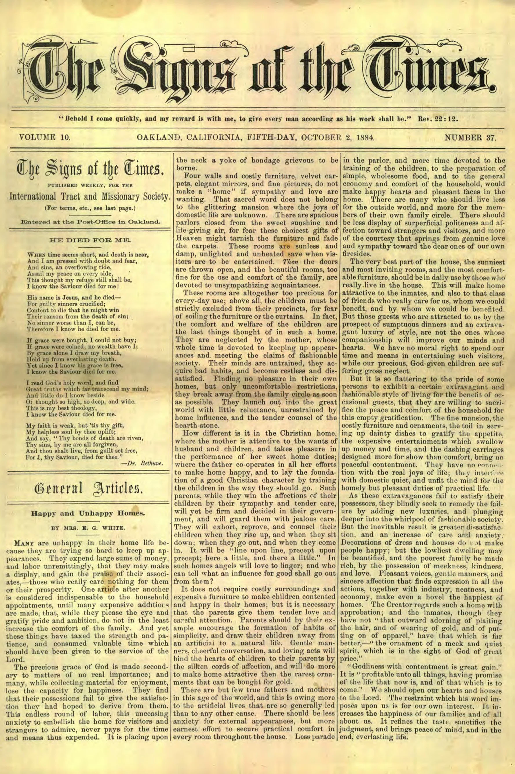 Vol. 10, No. 37.