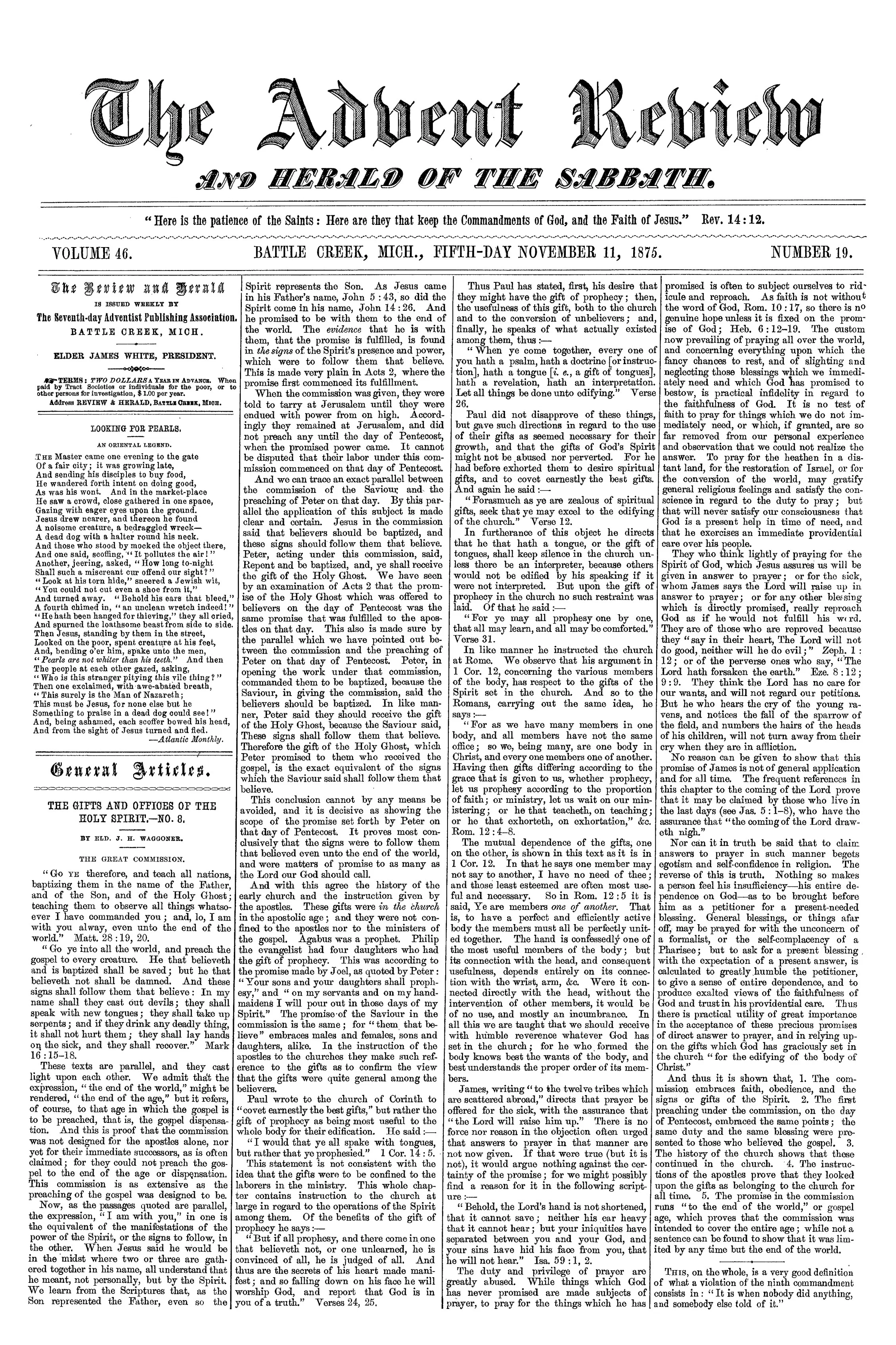 Vol. 46, No. 19.