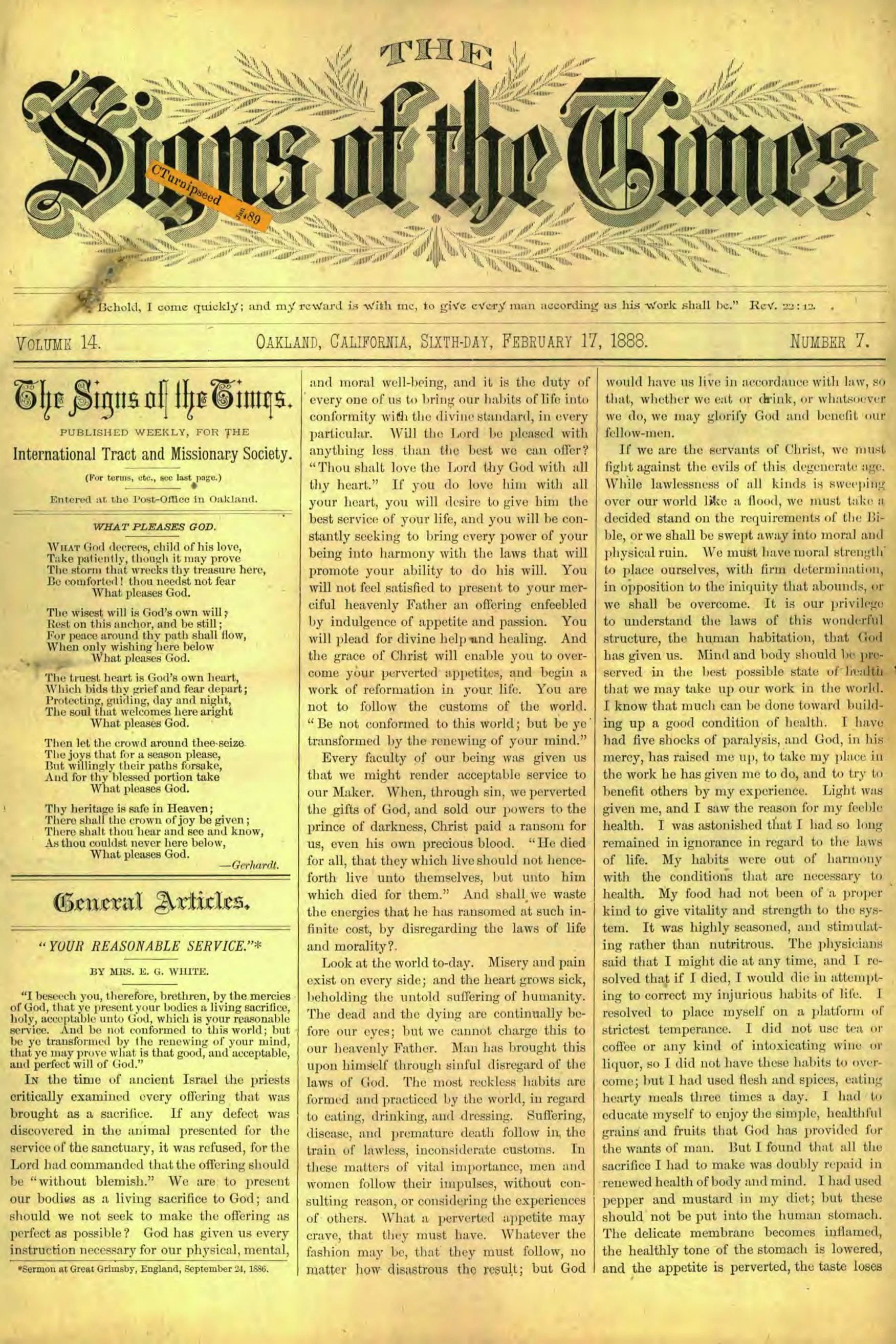 Vol. 14, No. 7.