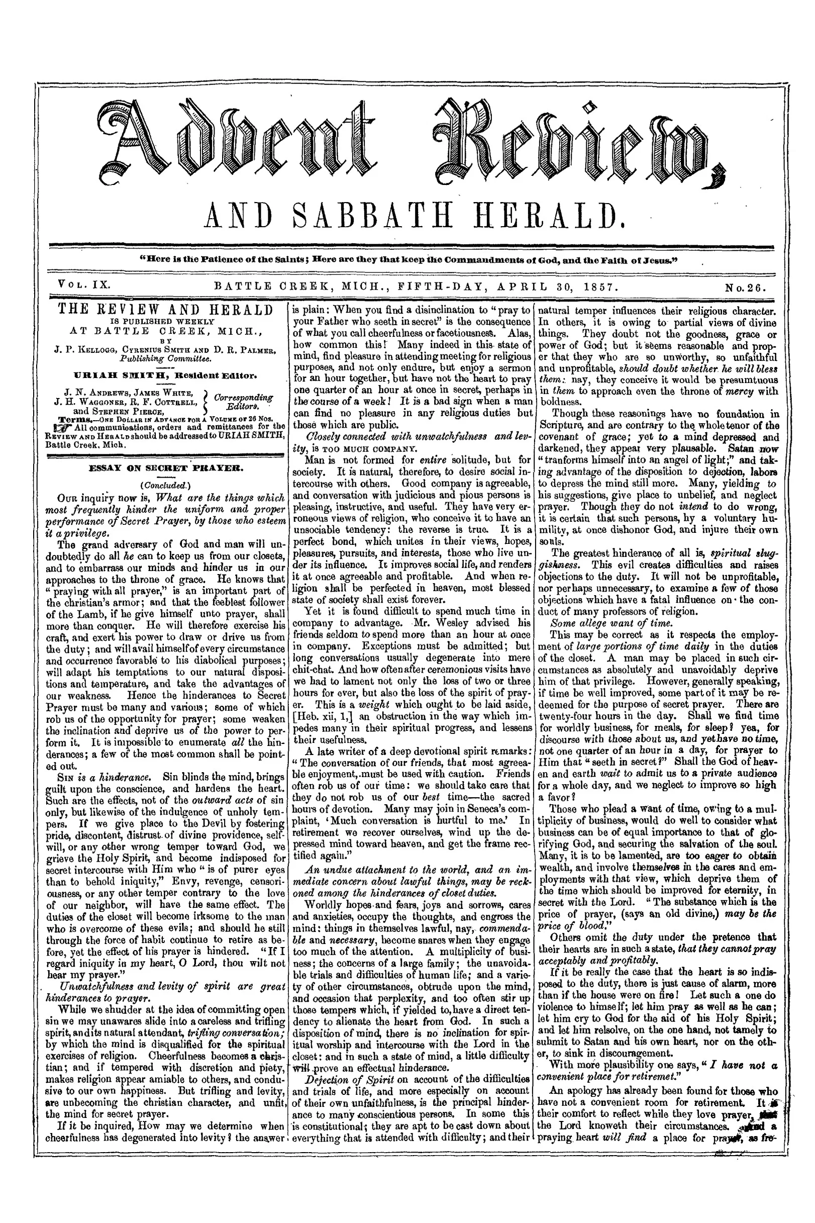 Vol. 9, No. 26.