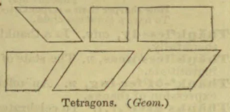 Six quadrilaterals are shown in two rows.