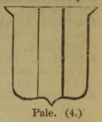 A heraldic pale is shown as a broad vertical band within a shield-like outline.