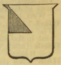 An outlined shield has a diagonally divided, hatched triangular section in its upper left.