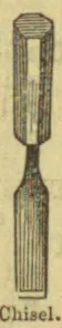 An engraved illustration of a chisel.