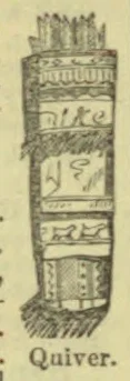 An ornate cylindrical quiver filled with arrows.