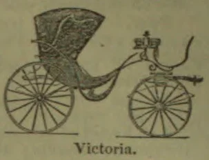 An illustration of a Victorian-era bicycle with a large rear wheel and a smaller front wheel.