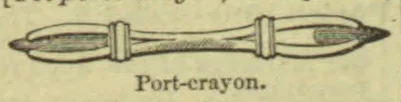 An elongated port-crayon with two bands around its body.