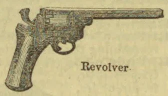An antique revolver is shown in profile.