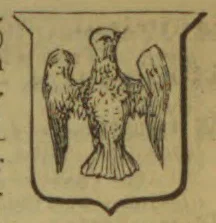 A spread-winged eagle is depicted inside a shield.