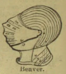 An engraved illustration of a beaver in profile, with its broad, flattened tail visible behind it.