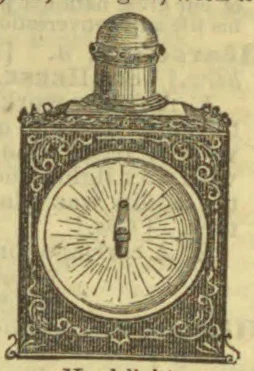 An ornate rectangular instrument with a circular graduated dial and a central pointer, topped by a cylindrical fitting.