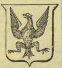 A spread-winged eagle is depicted on a shield.